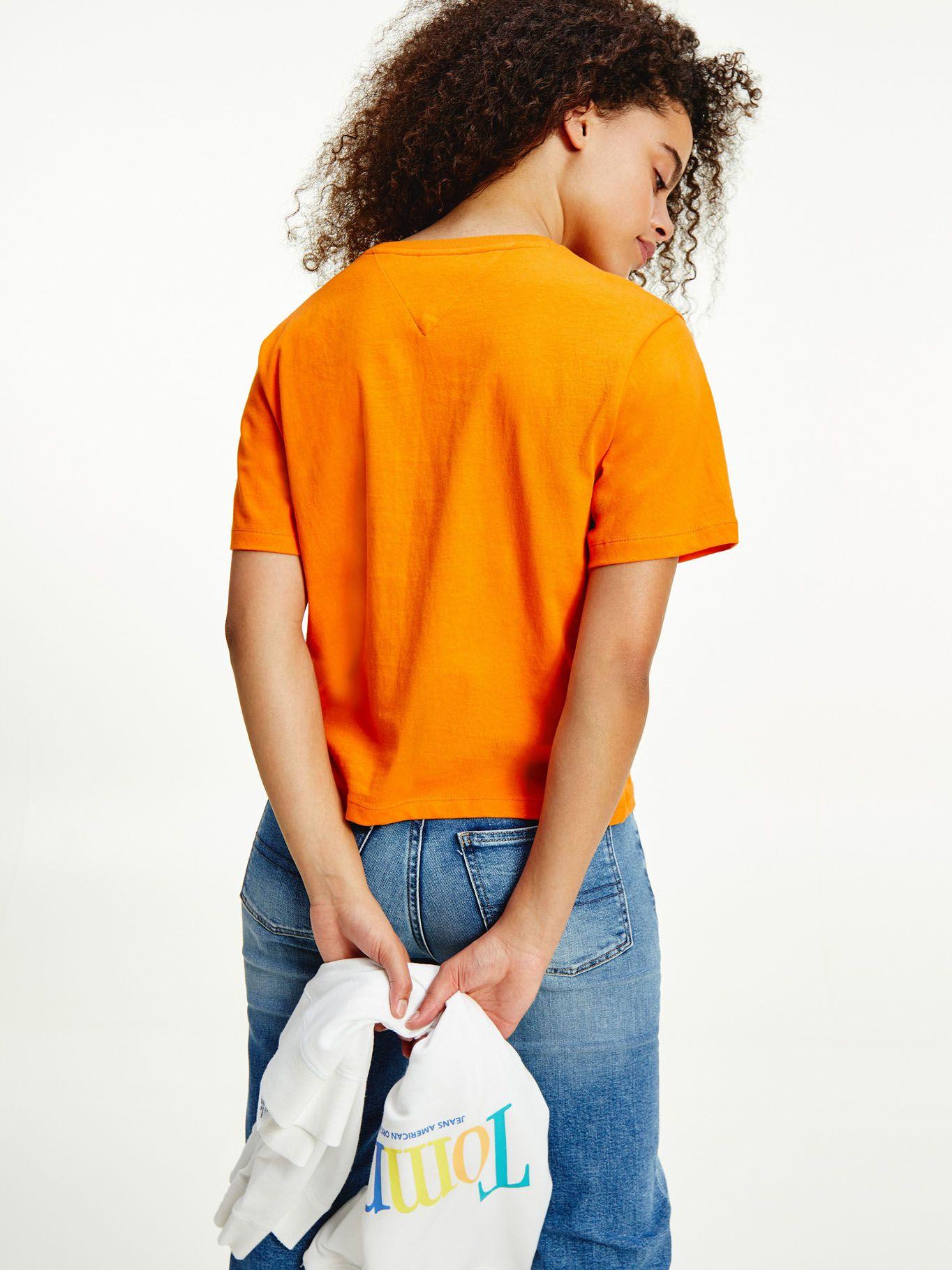 Polera Crop Timeless Naranjo Tommy Jeans M2-1