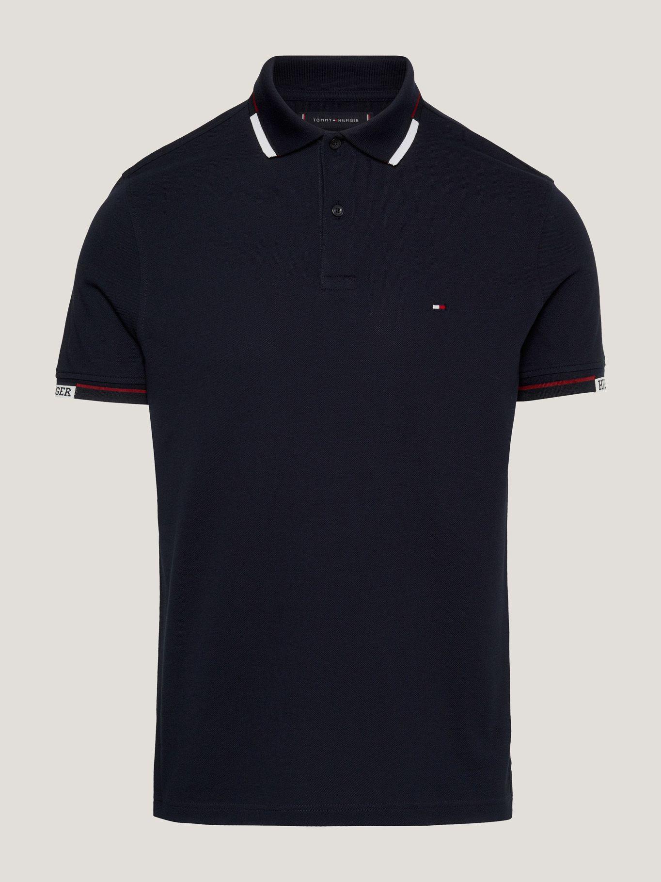Polo Ribeteado Slim Fit Con Logo Azul Tommy Hilfiger-4