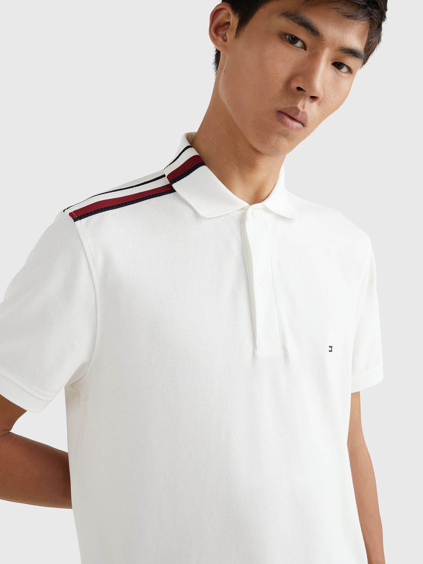 Polo Global Stripe Placement Blanco Tommy Hilfiger-3