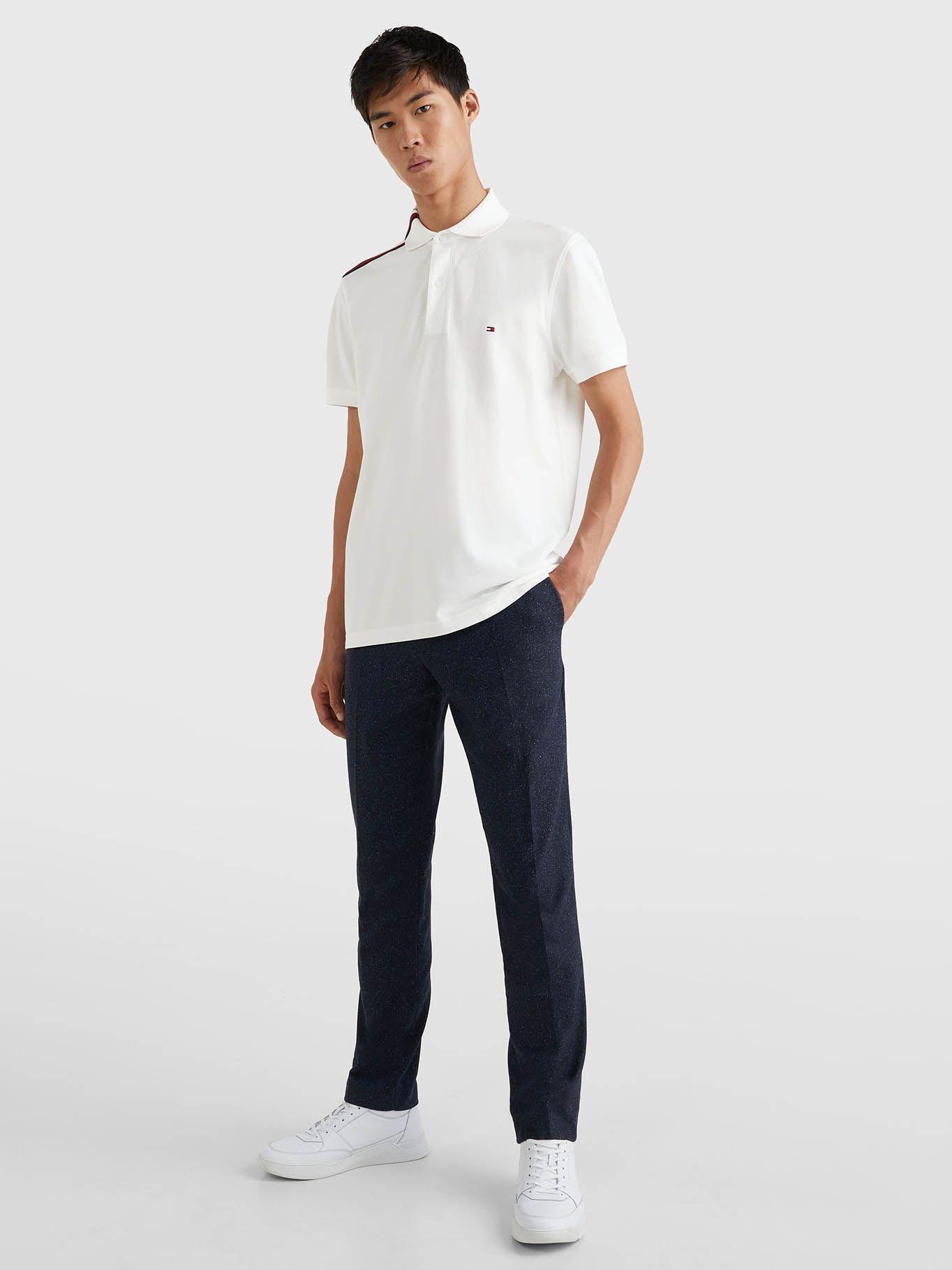 Polo Global Stripe Placement Blanco Tommy Hilfiger-1
