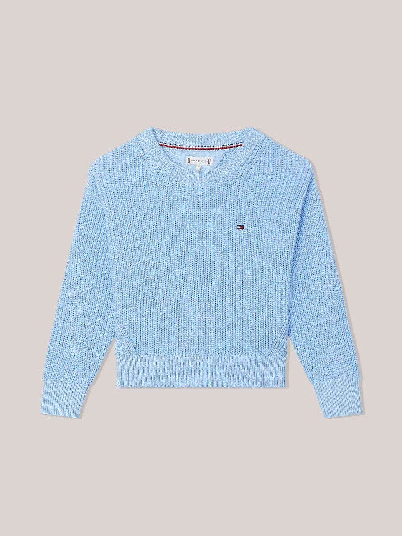 Sweater De Niña Essential Amplio Celeste Tommy Hilfiger-0