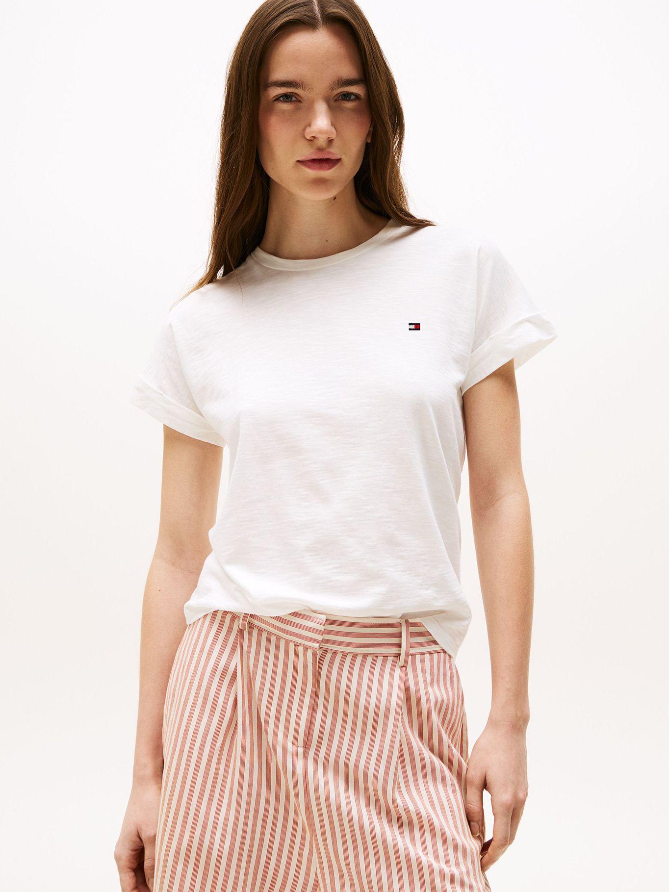 Polera Texturizada Con Logo Blanco YBL Tommy Hilfiger-0