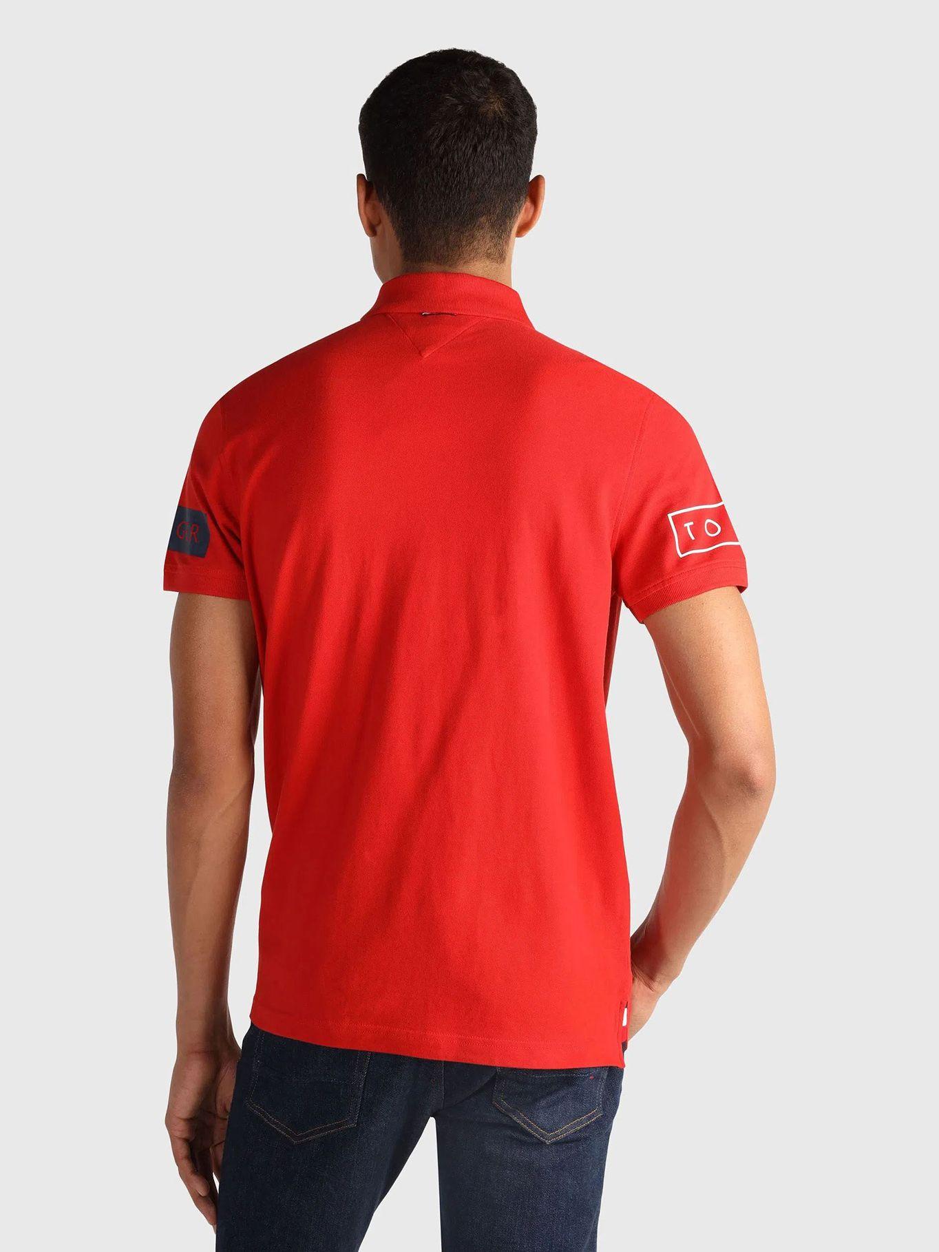 Polo Tonal Con Logo Regular Fit Naranjo Tommy Hilfiger-2