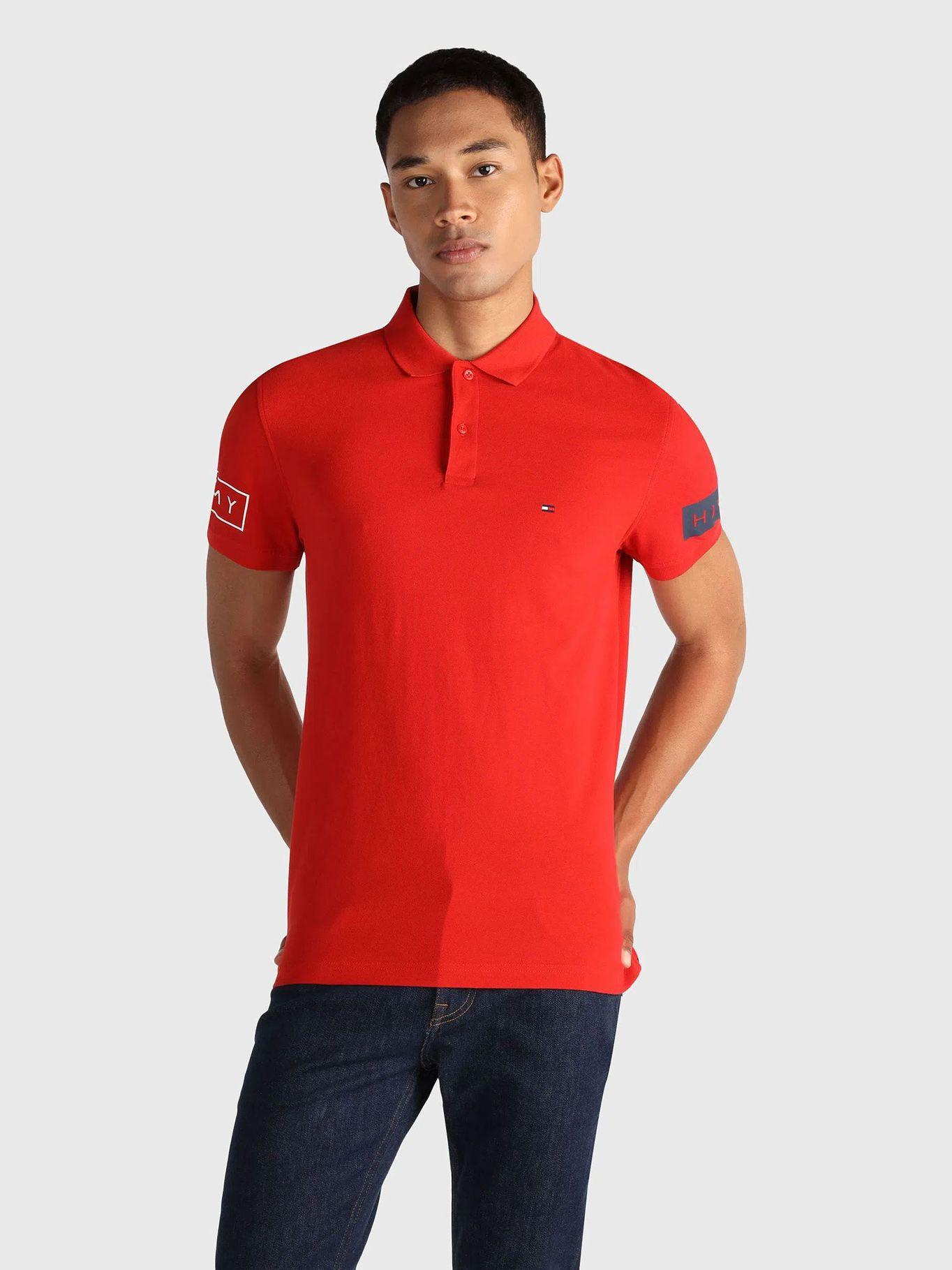 Polo Tonal Con Logo Regular Fit Naranjo Tommy Hilfiger-0
