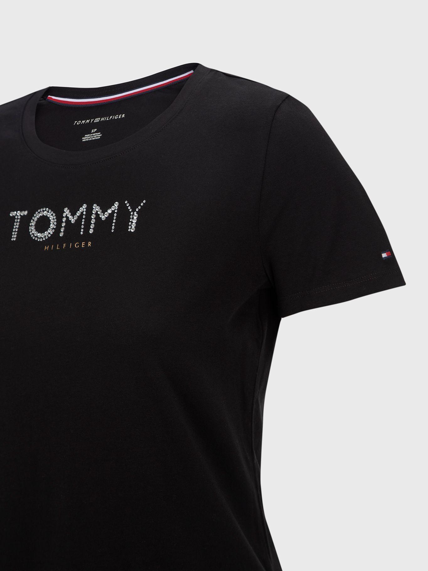 Polera Logo Metalico Negro Tommy Hilfiger-3