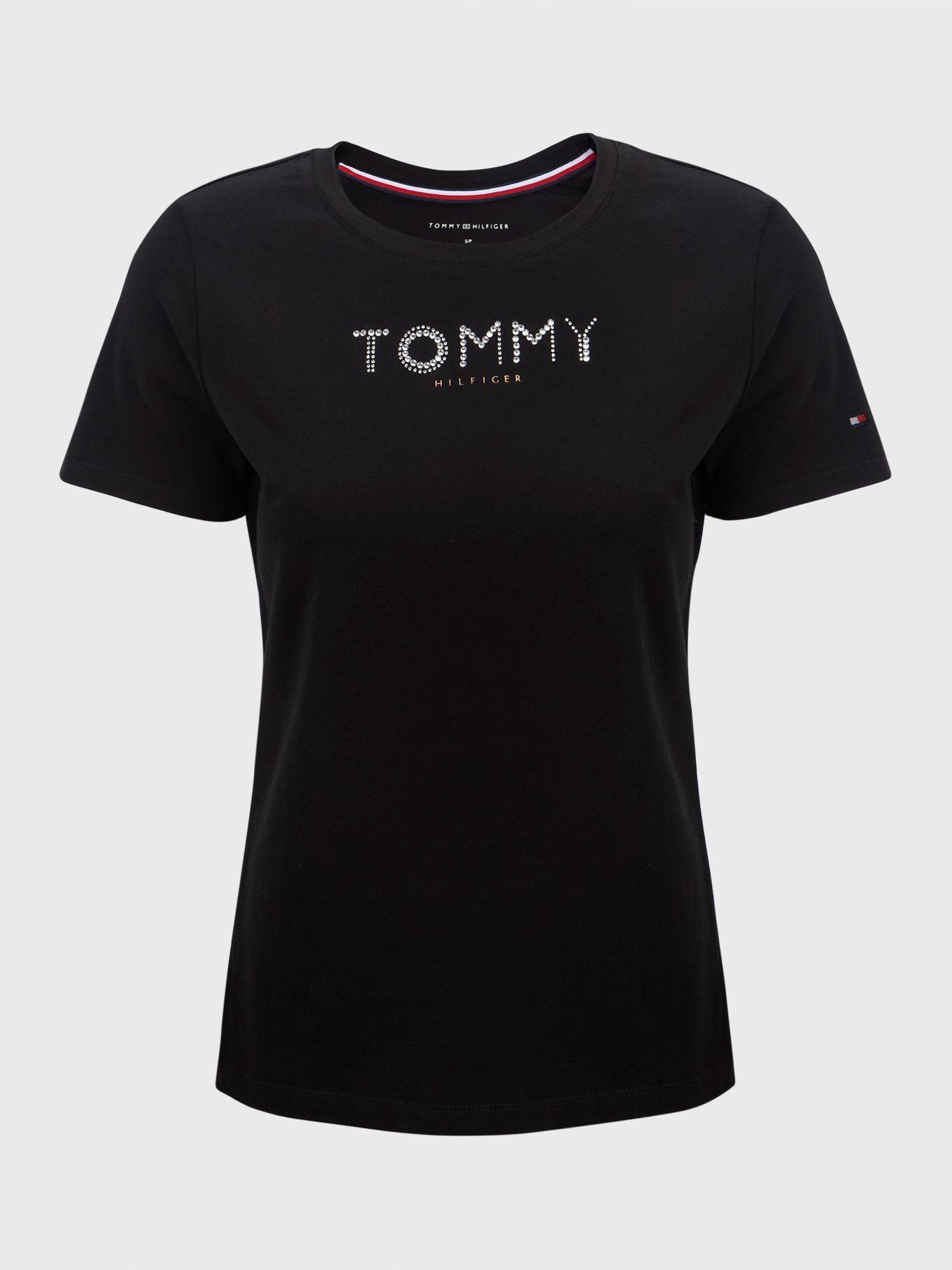 Polera Logo Metalico Negro Tommy Hilfiger-0