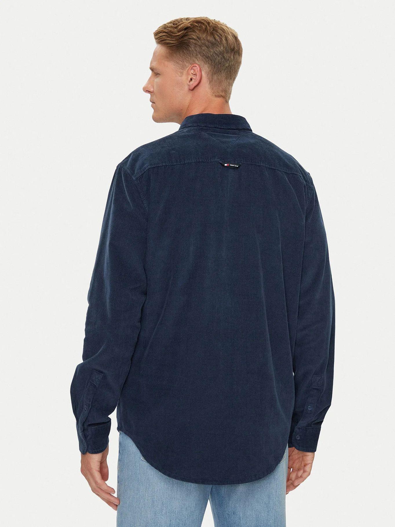 Camisa De Corderoy Regular Fit Azul Tommy Hilfiger-2