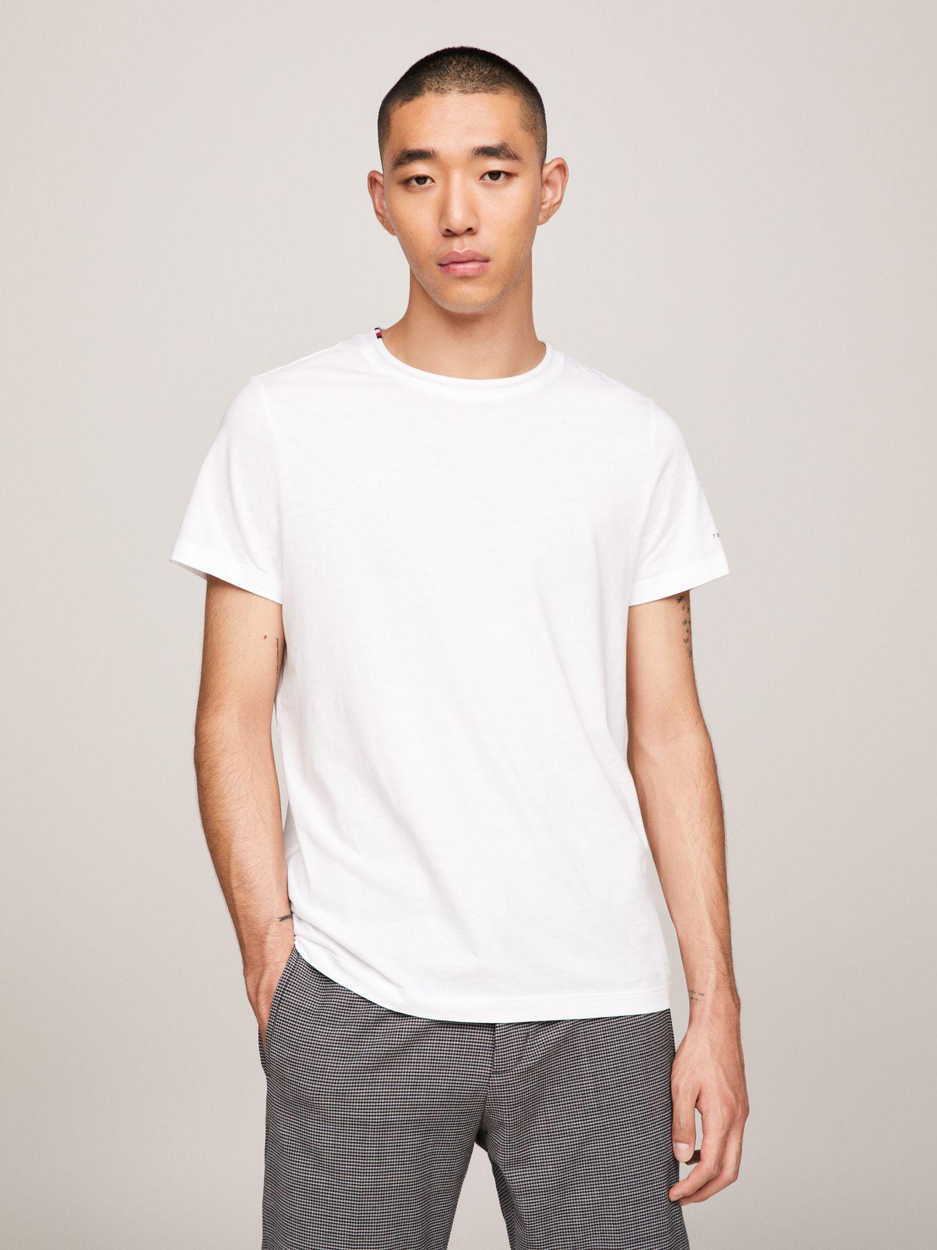 Polera Con Logo en Manga Slim Fit Blanco Tommy Hilfiger-0