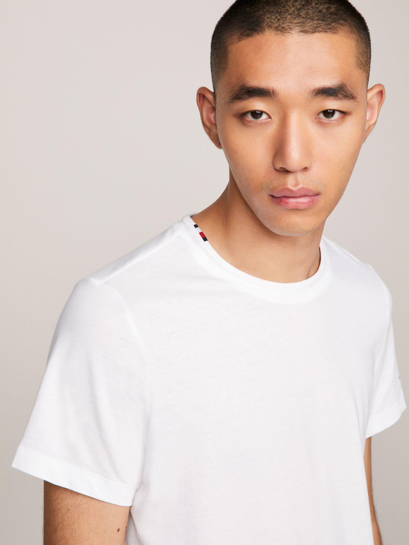 Polera Con Logo en Manga Slim Fit Blanco Tommy Hilfiger-3