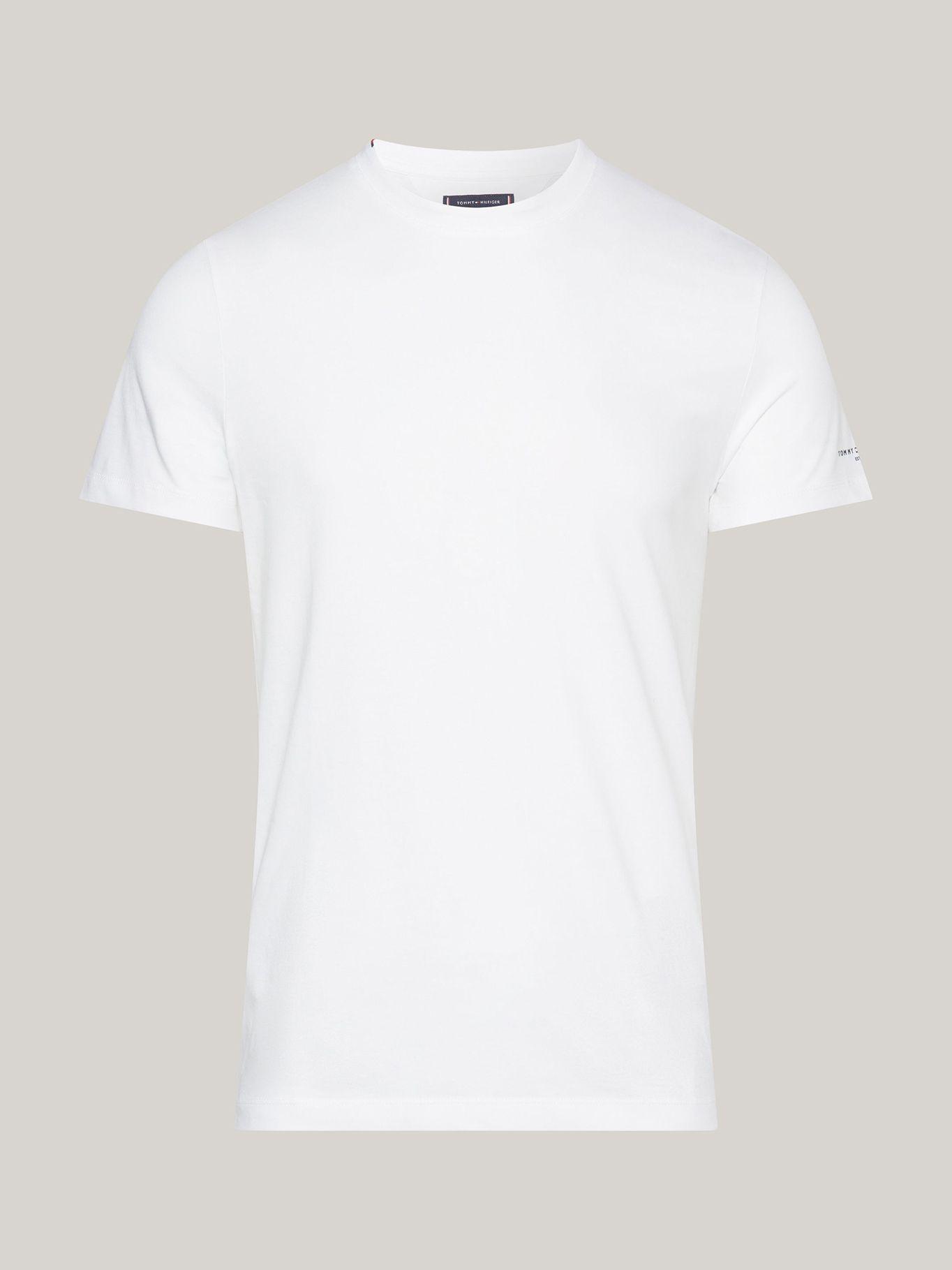 Polera Con Logo en Manga Slim Fit Blanco Tommy Hilfiger-4