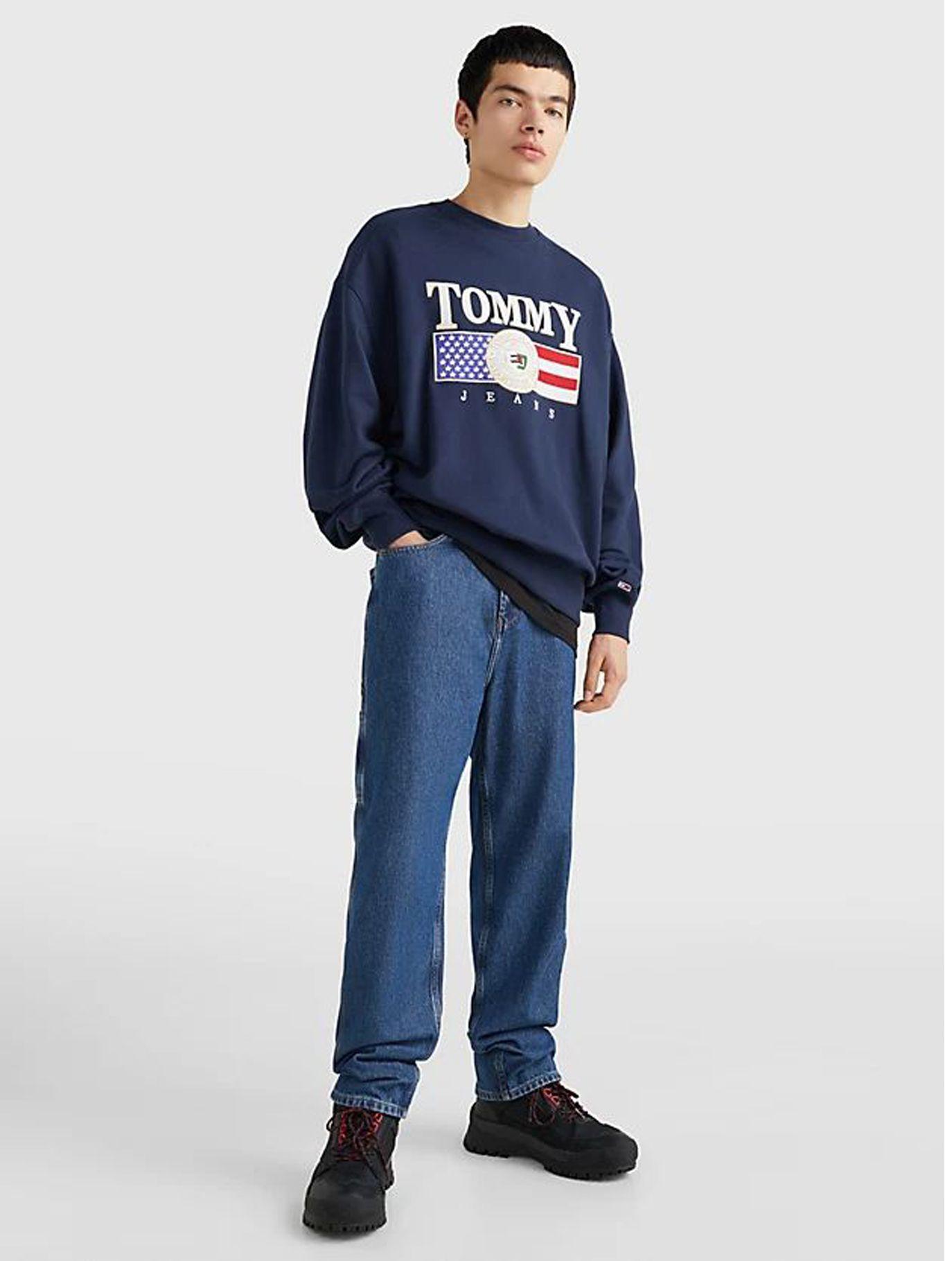 Polerón Boxy Luxe Logo Azul Tommy Jeans-1