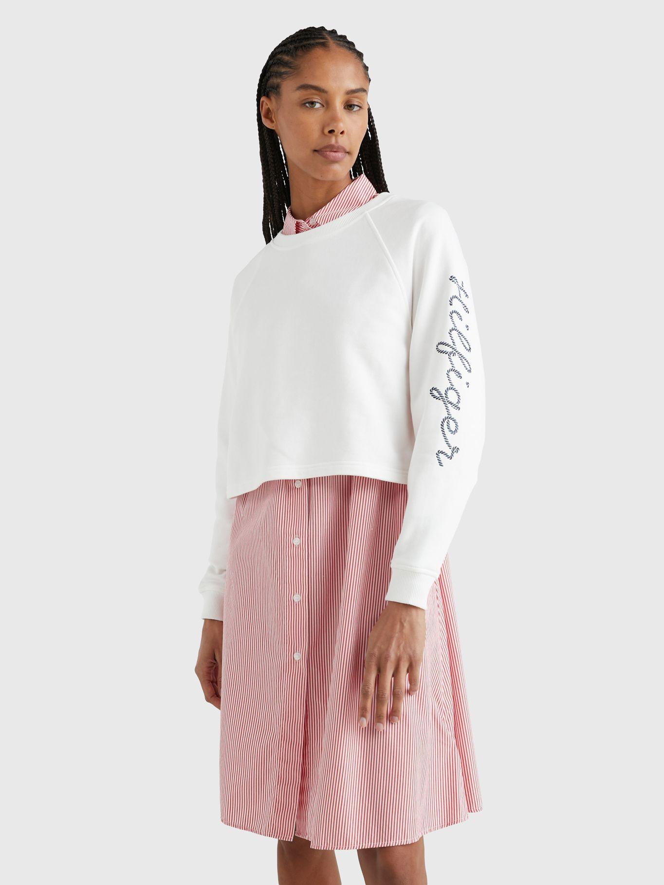 Polerón Con Logo De Cuerda Blanco Tommy Hilfiger-0