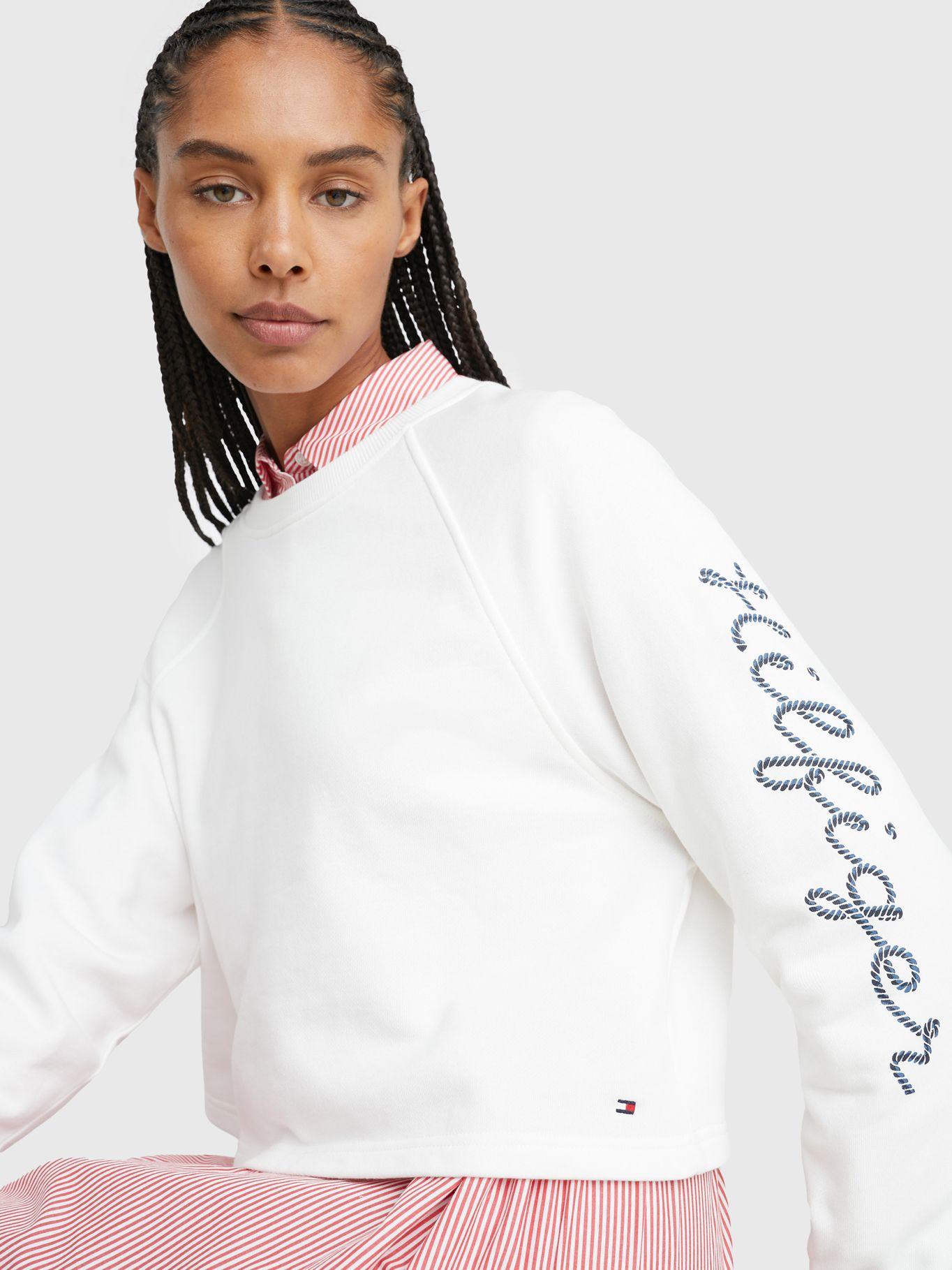 Polerón Con Logo De Cuerda Blanco Tommy Hilfiger-3