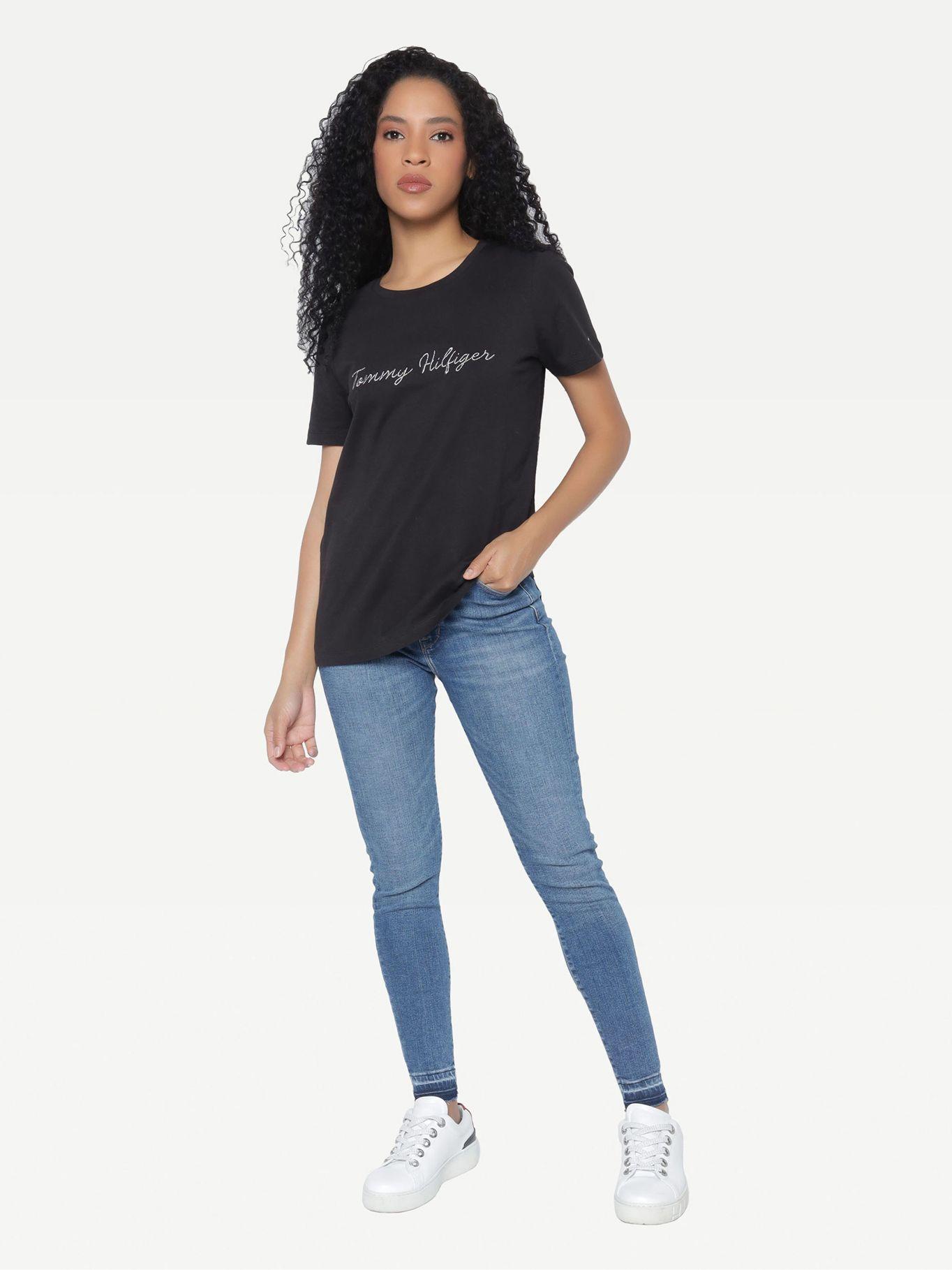 Polera Regular Script Negro Tommy Hilfiger F2-3