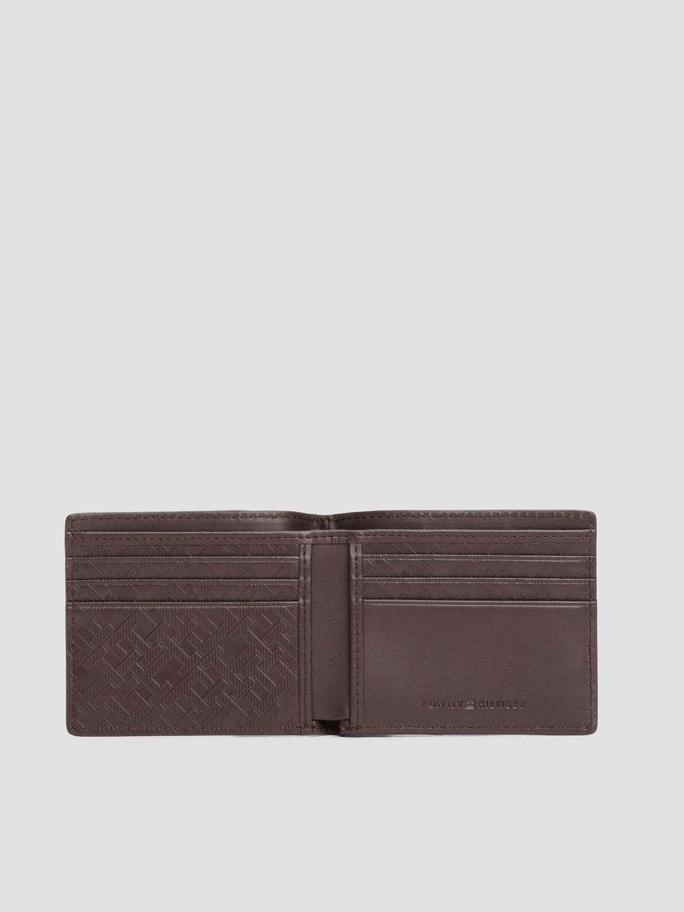 Billetera De Cuero Monogram Café Tommy Hilfiger-2