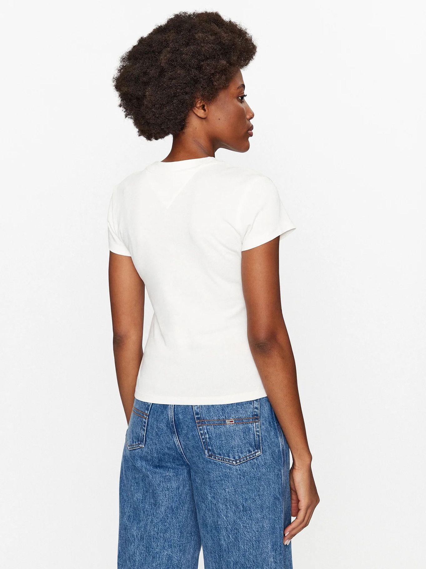 Polera Floral Flag Logo Blanco Tommy Jeans-2