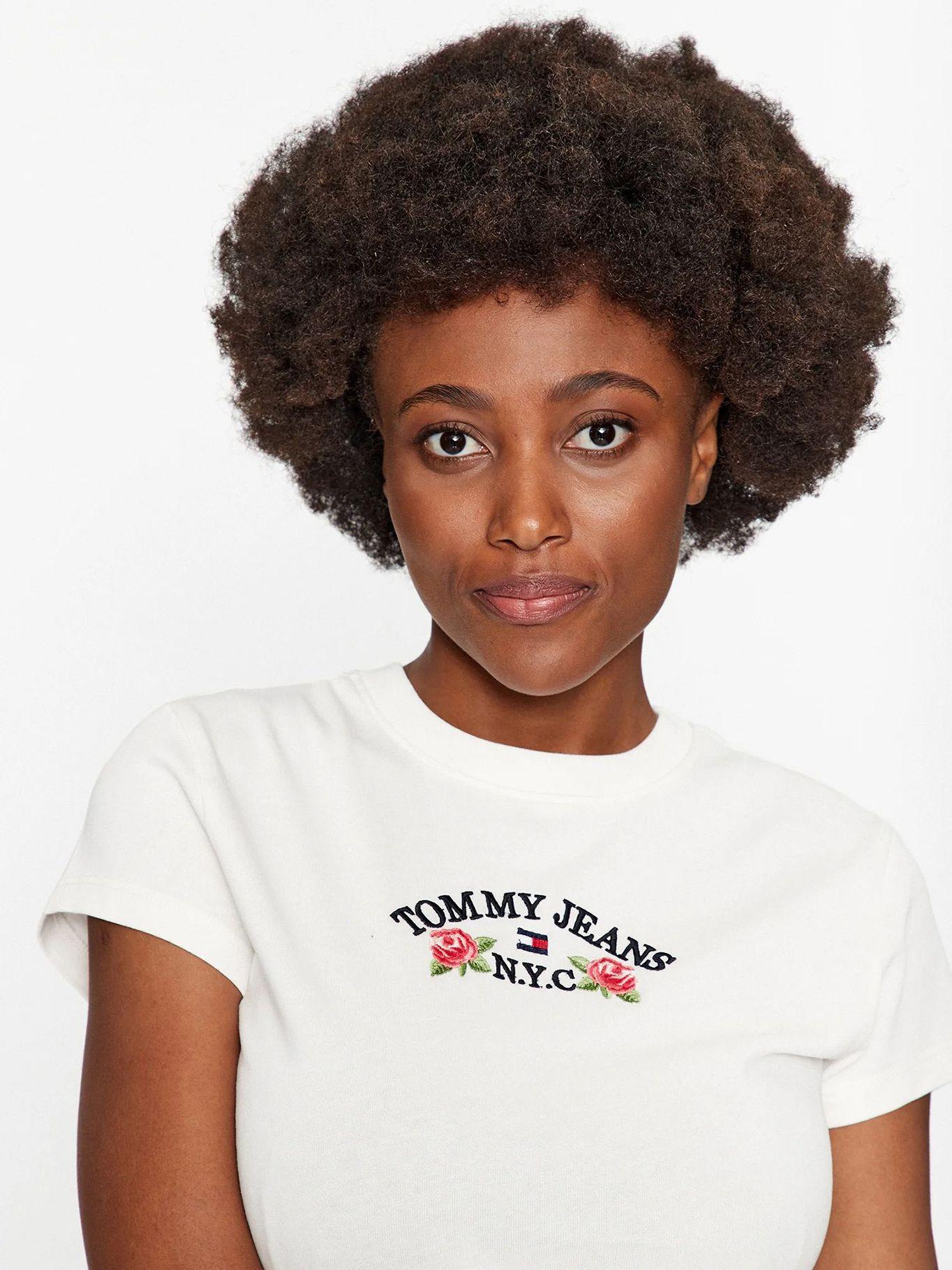 Polera Floral Flag Logo Blanco Tommy Jeans-3