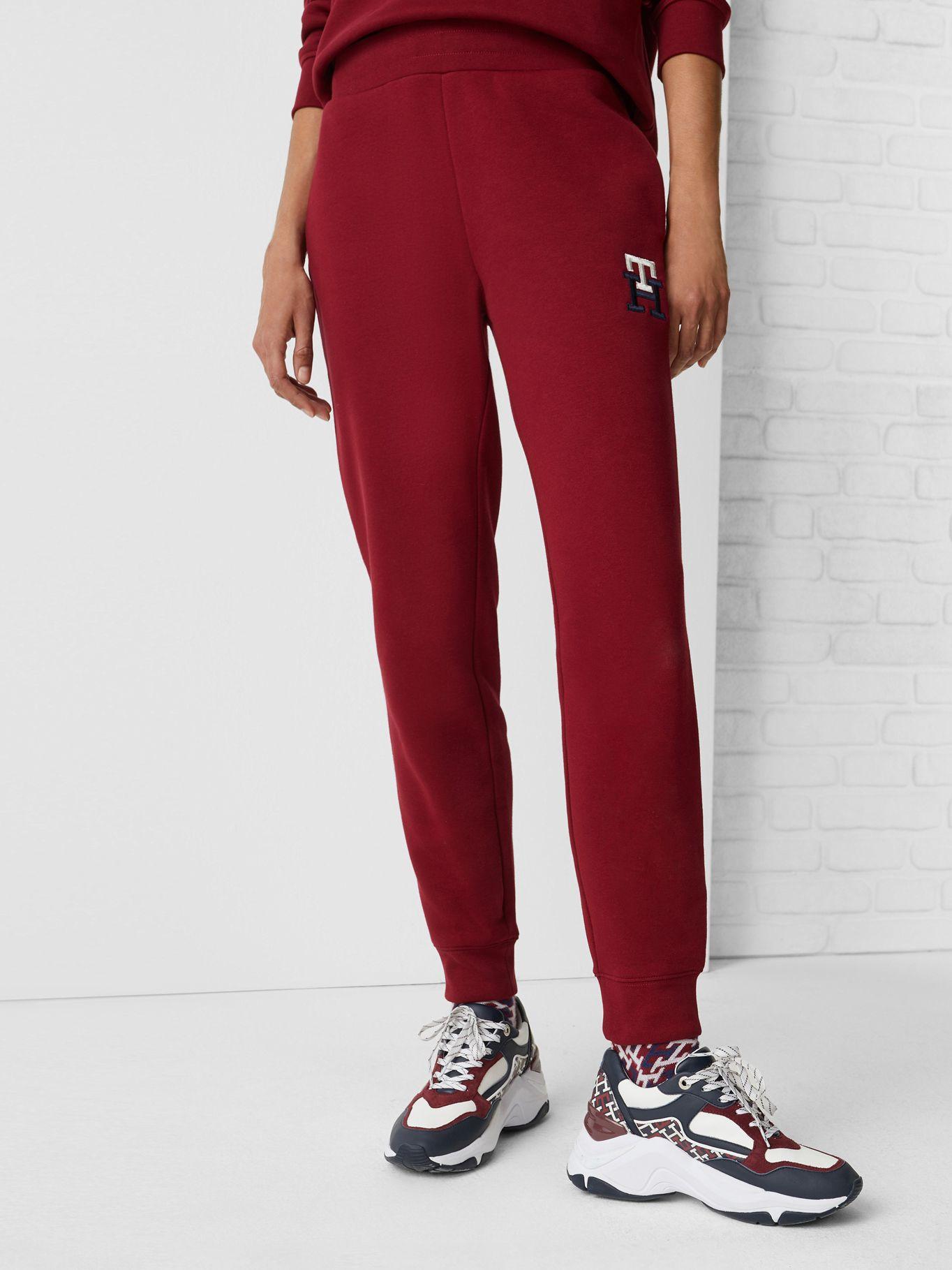 Joggers Monogram Logo Burdeo Tommy Hilfiger-2