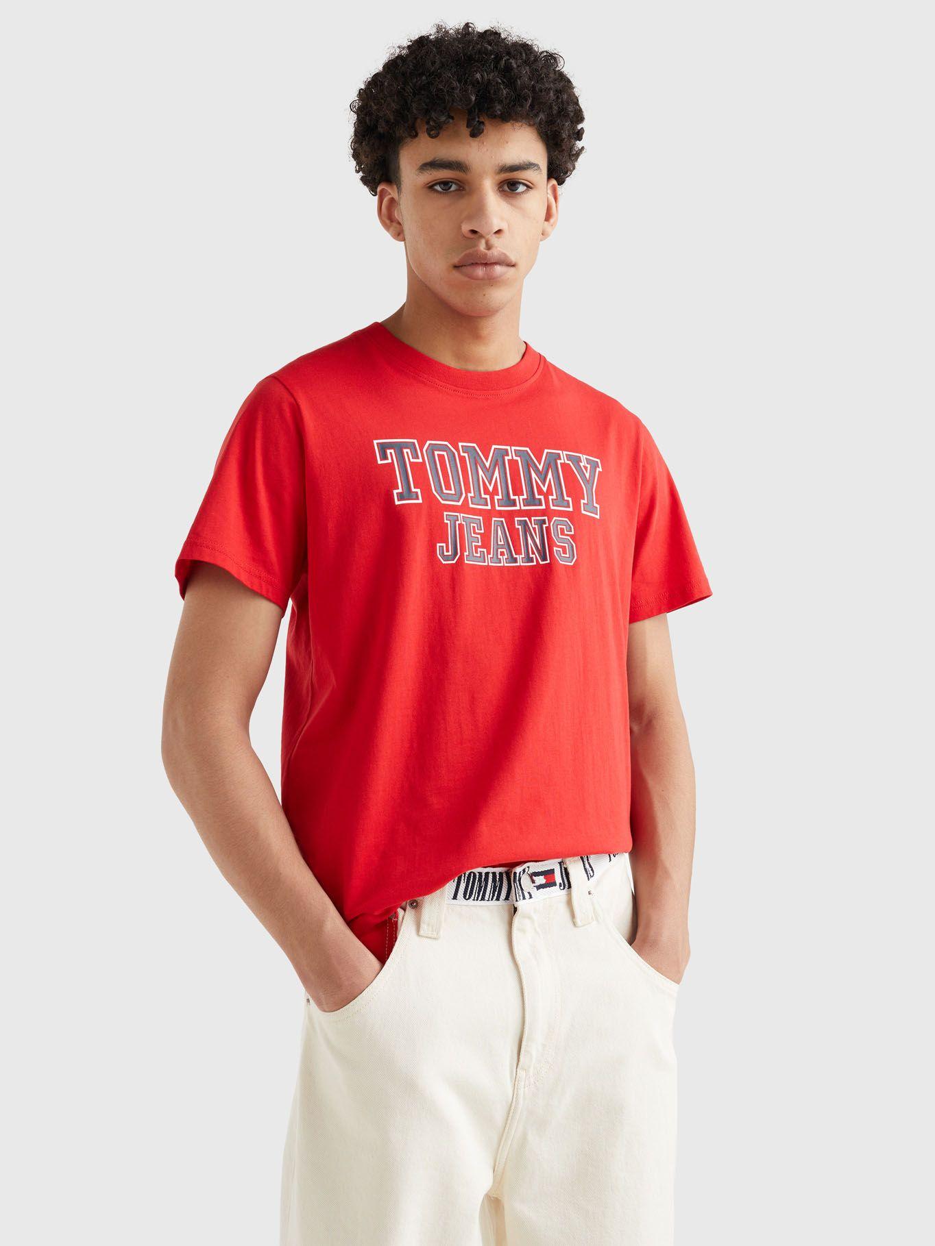 Polera Essential Front Logo Rojo Tommy Jeans-0