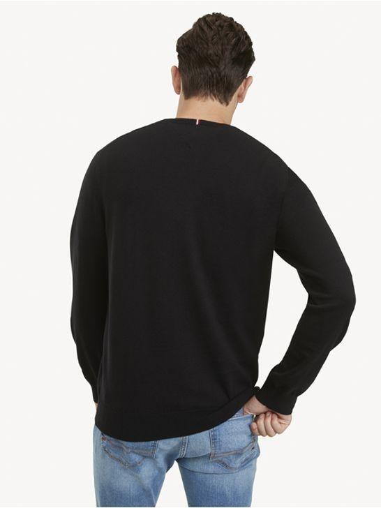 Sweater De Algodón Essential C-Neck Negro Tommy Hilfiger-3