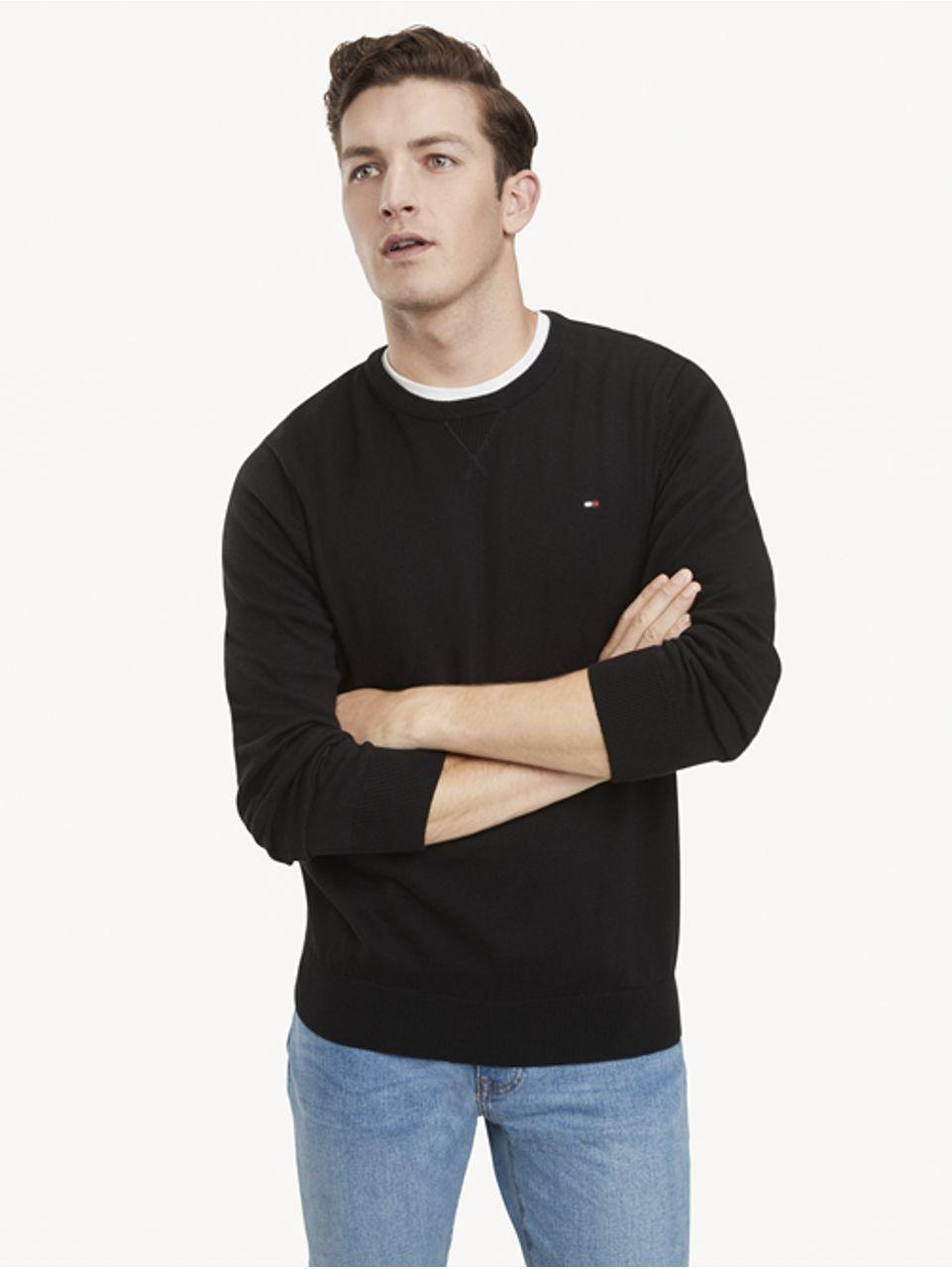 Sweater De Algodón Essential C-Neck Negro Tommy Hilfiger-2