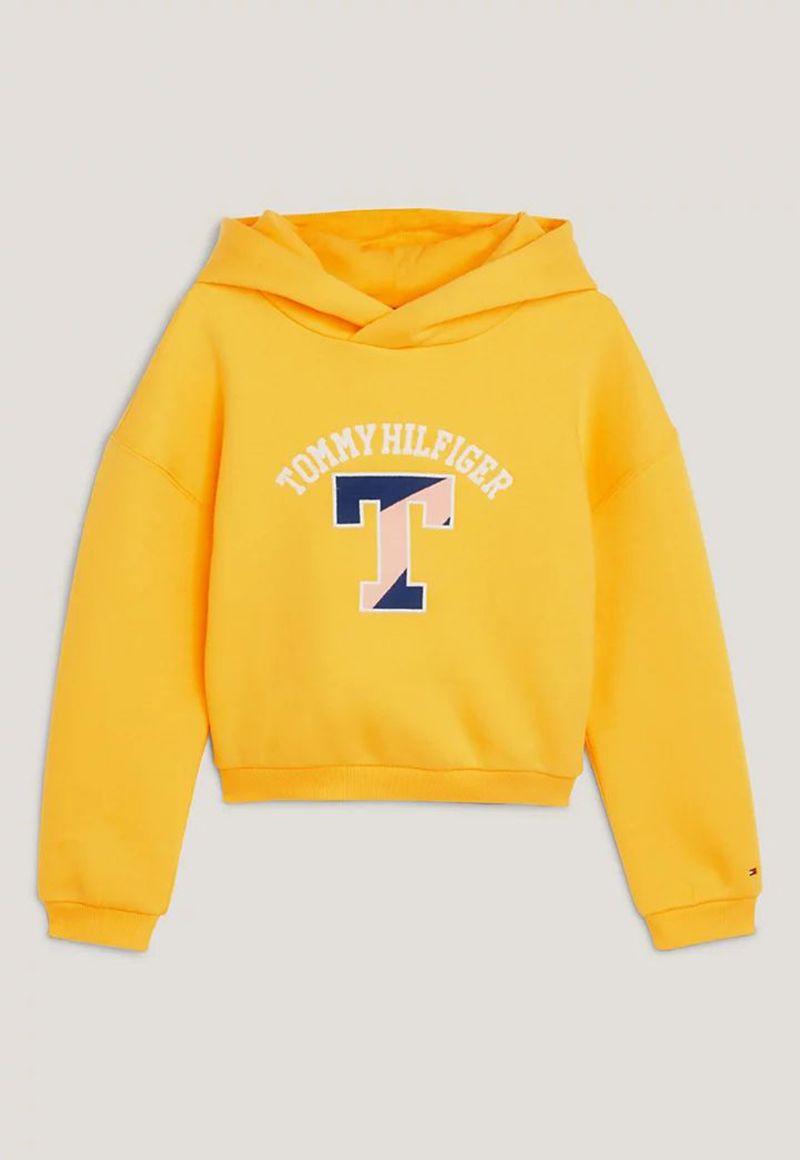 Polerón Hoodie Con Logo Varsity Amarillo Tommy Hilfiger-0