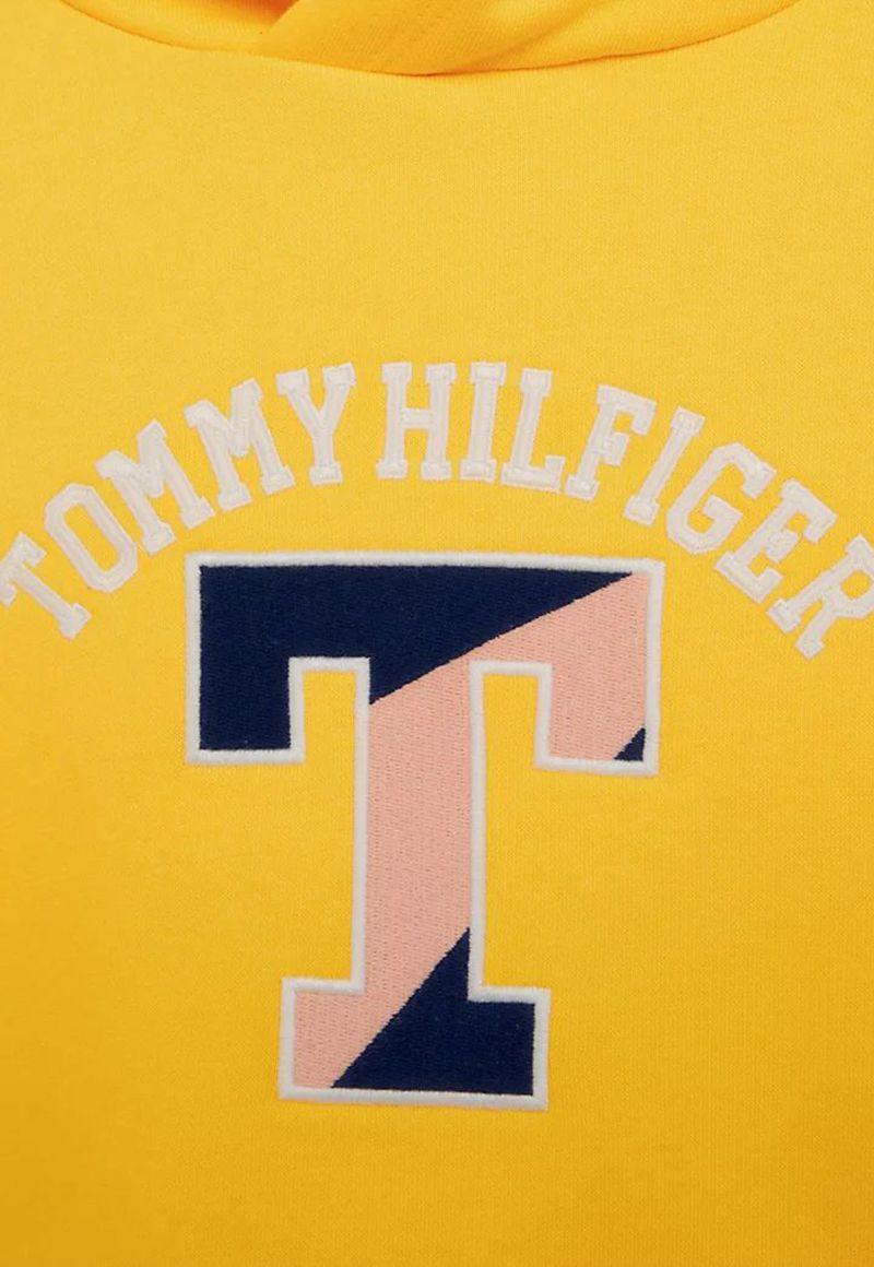 Polerón Hoodie Con Logo Varsity Amarillo Tommy Hilfiger-2