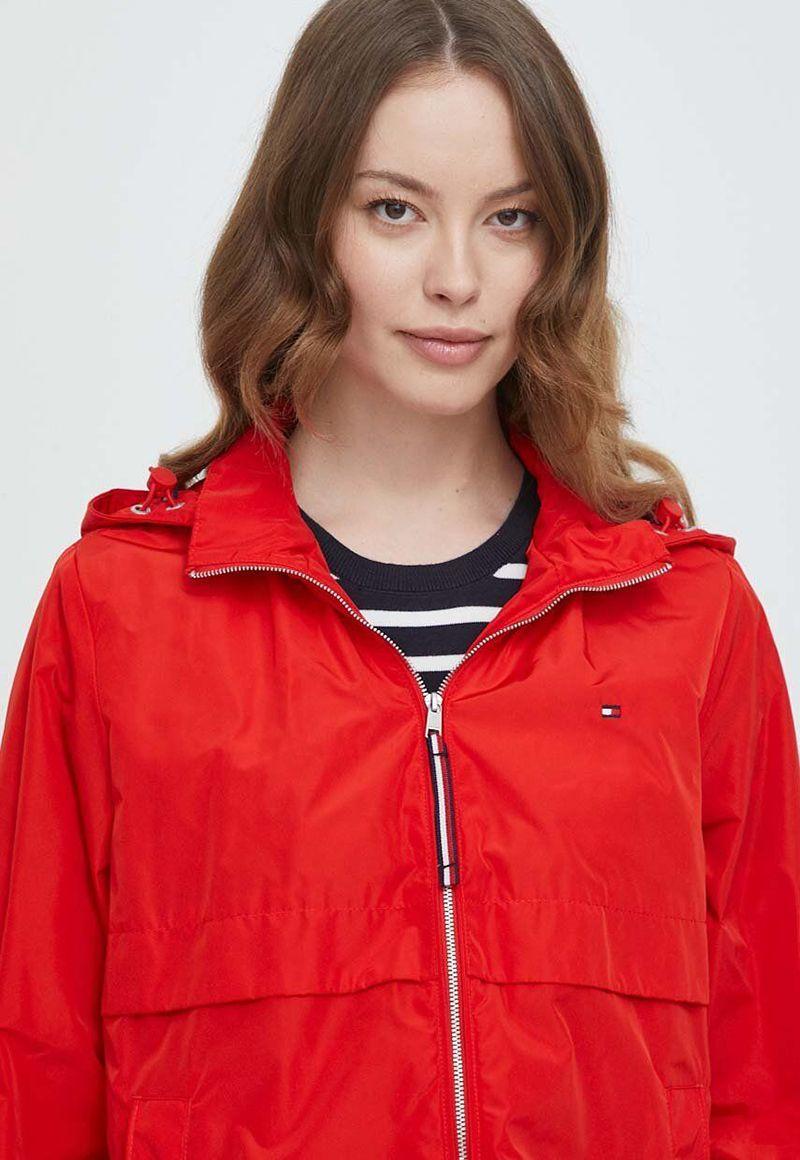 Cortaviento Ligero Con Gorro Y Logo Rojo Tommy Hilfiger-3