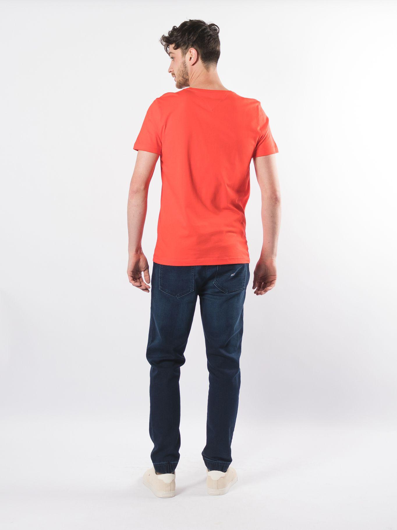 Polera E- Cotton C-Neck Slim Fit Rojo Tommy Hilfiger-1