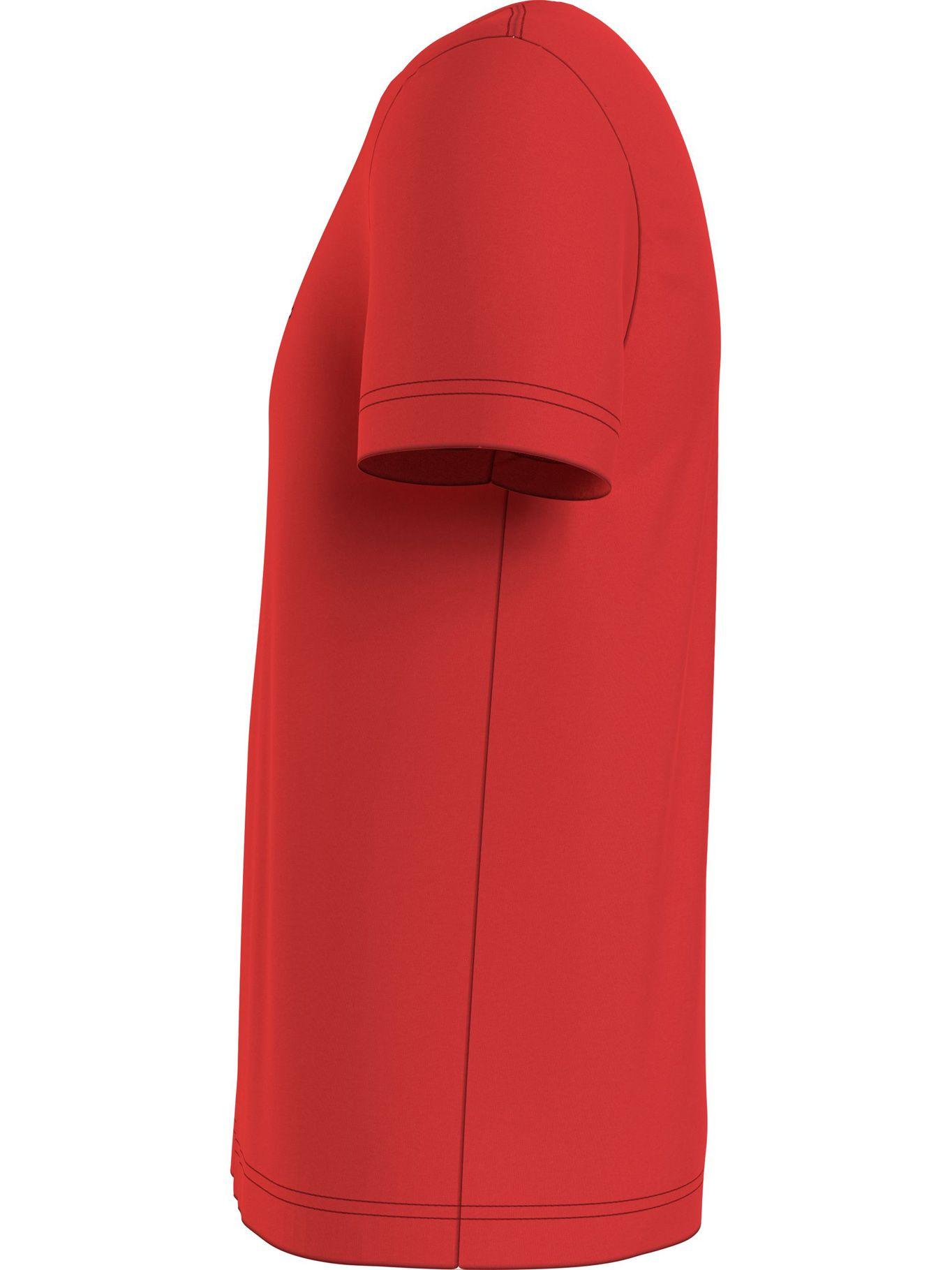 Polera E- Cotton C-Neck Slim Fit Rojo Tommy Hilfiger-3