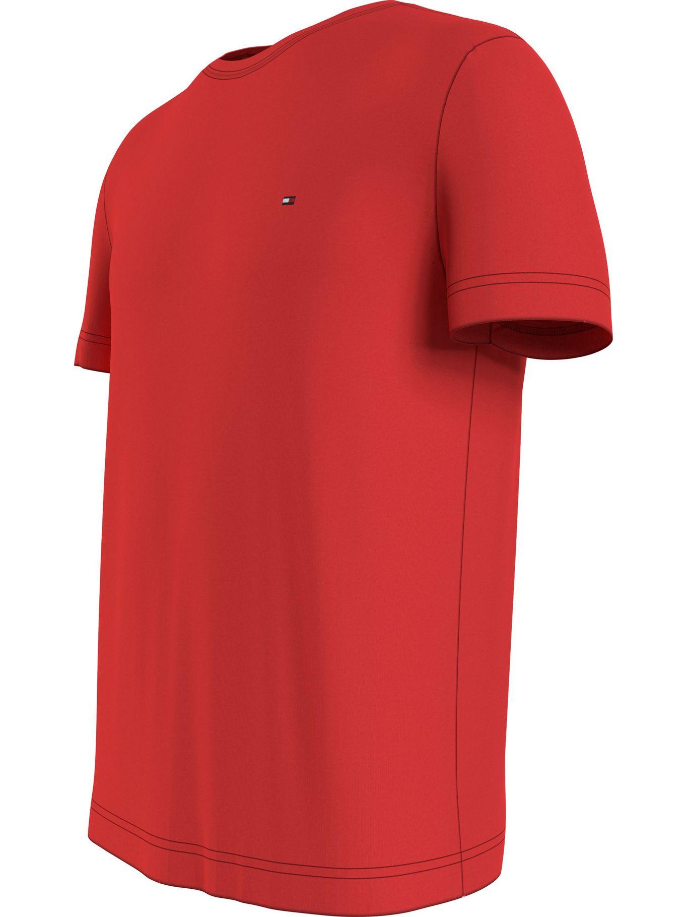 Polera E- Cotton C-Neck Slim Fit Rojo Tommy Hilfiger-2