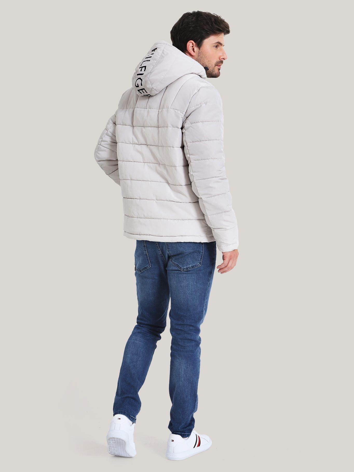 Parka Hoodie Quilted Con Logo Blanco Tommy Hilfiger-2