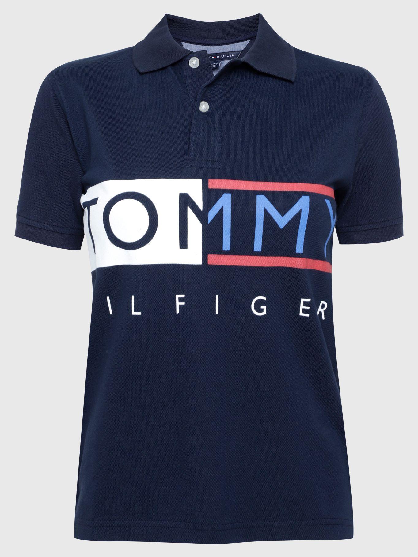 Polo Monogram Logo Azul Tommy Hilfiger-0