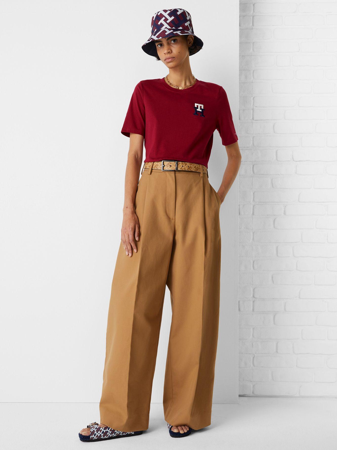 Polera Con Logo Monogram Burdeo Tommy Hilfiger-1