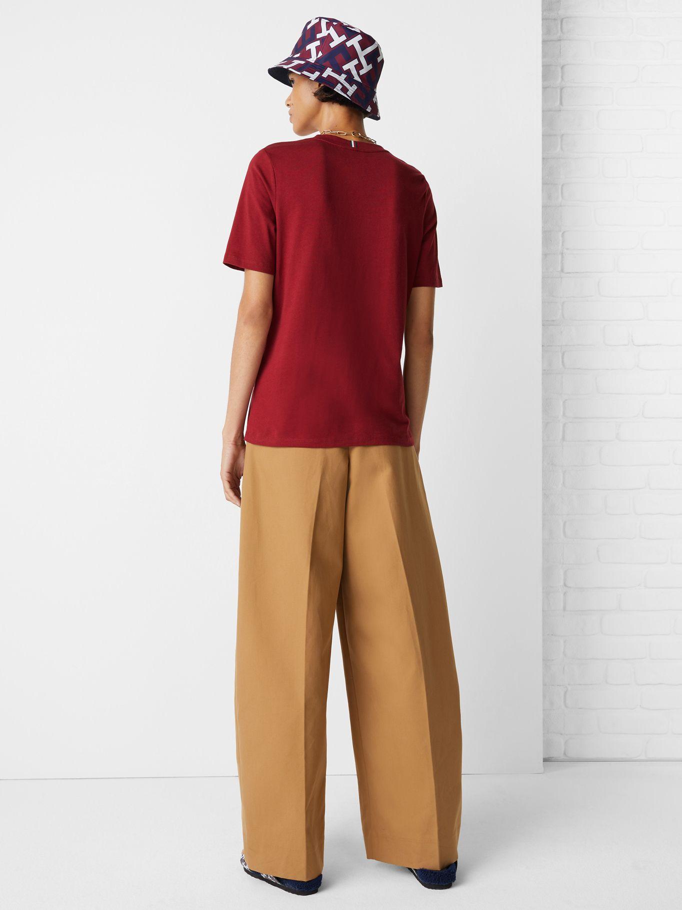 Polera Con Logo Monogram Burdeo Tommy Hilfiger-2