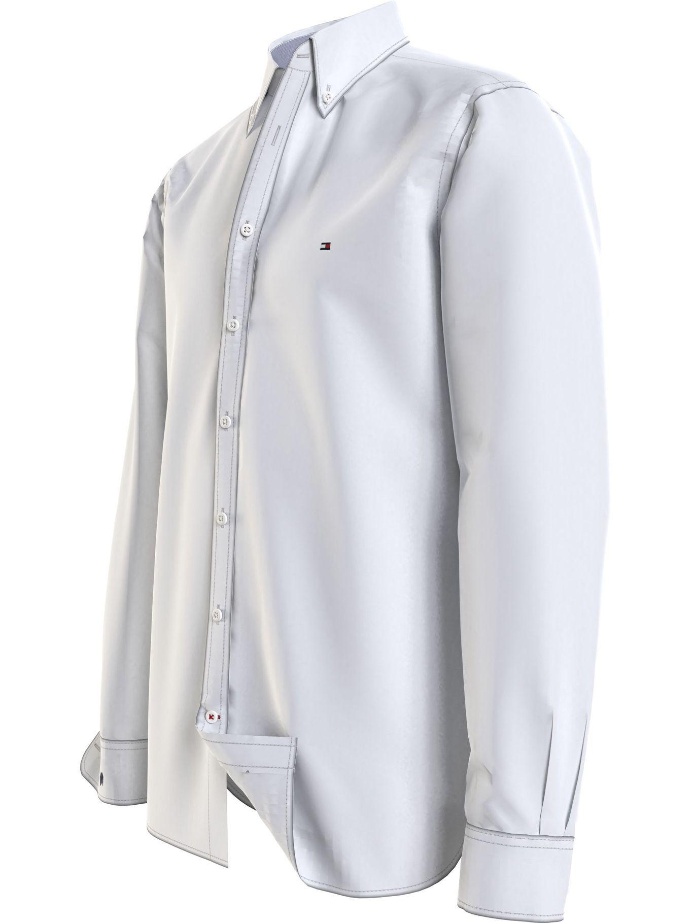 Camisa Flex Oxford Regular Fit Blanco Tommy Hilfiger-4