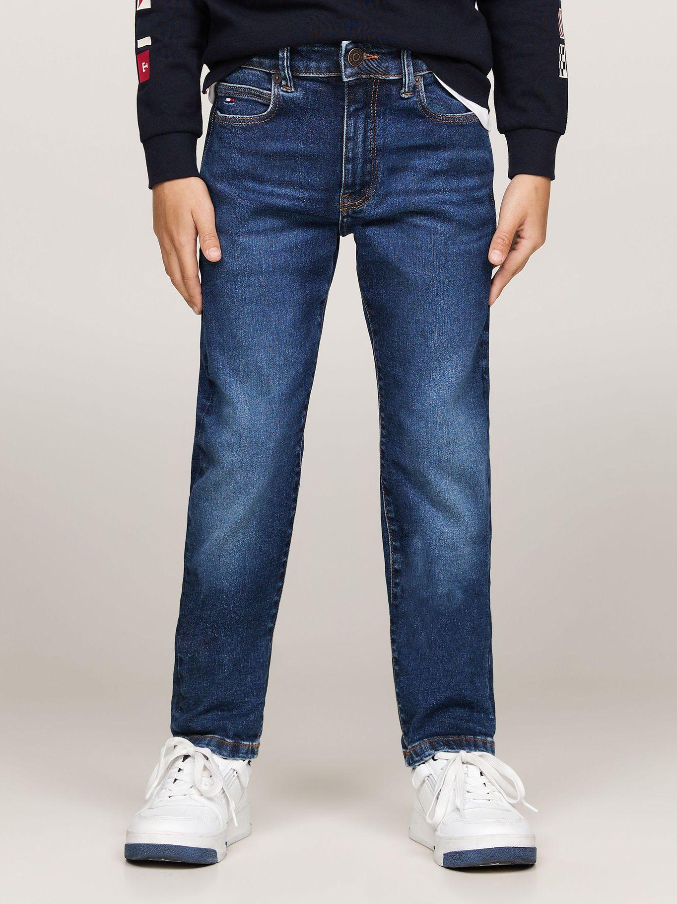 Jeans Rectos Desteñidos Azul Tommy Hilfiger-1