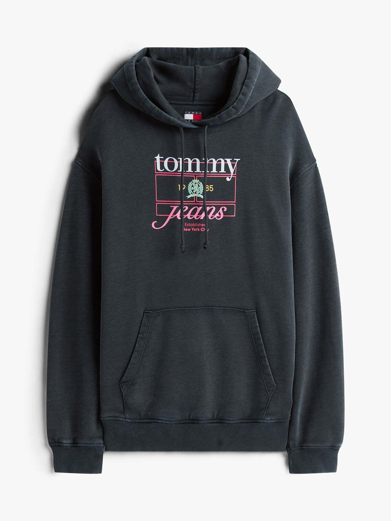 Polerón Hoodie Logo Crest Negro Tommy Jeans-4