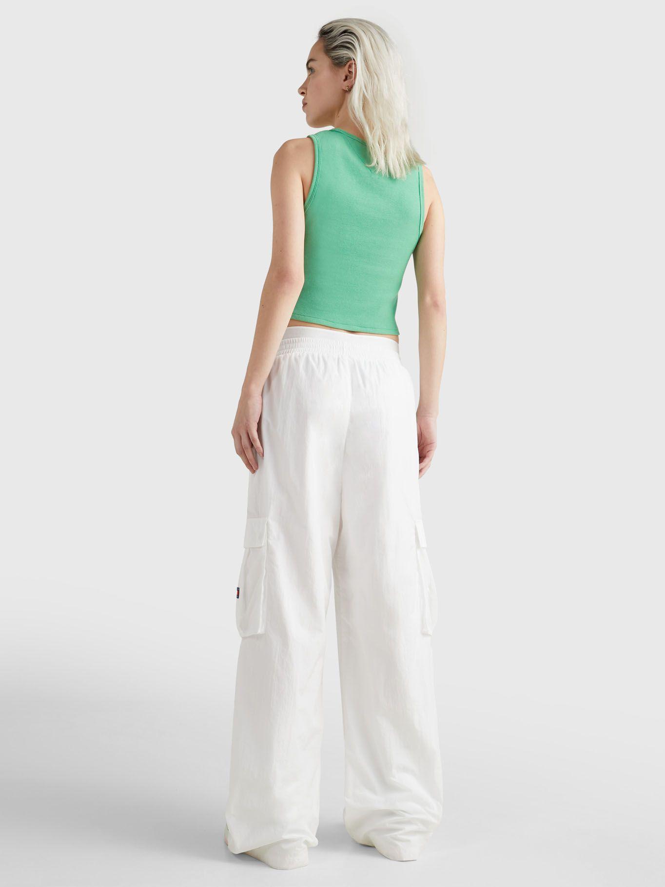 Polera Crop Con Parche Verde Tommy Jeans-2