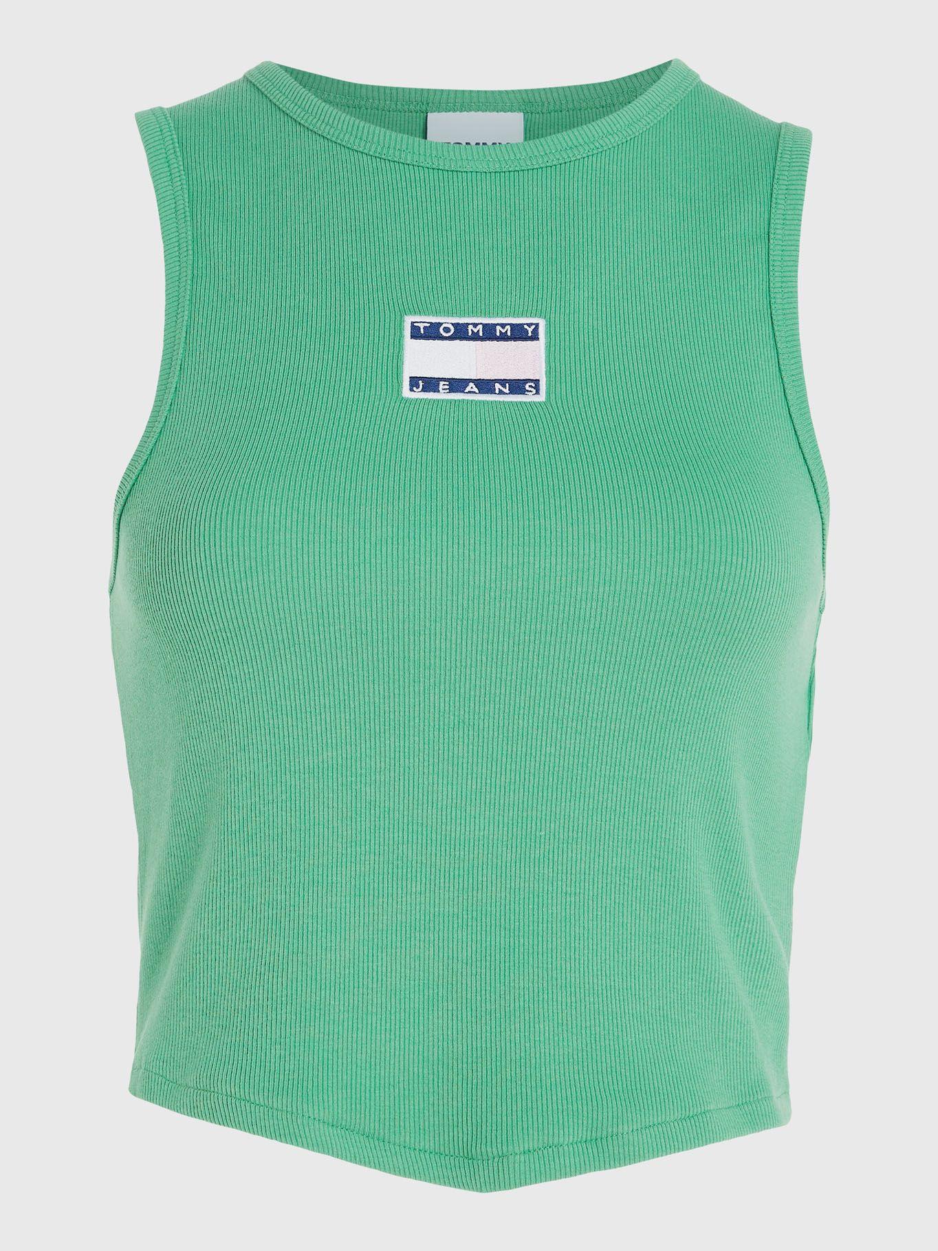 Polera Crop Con Parche Verde Tommy Jeans-4