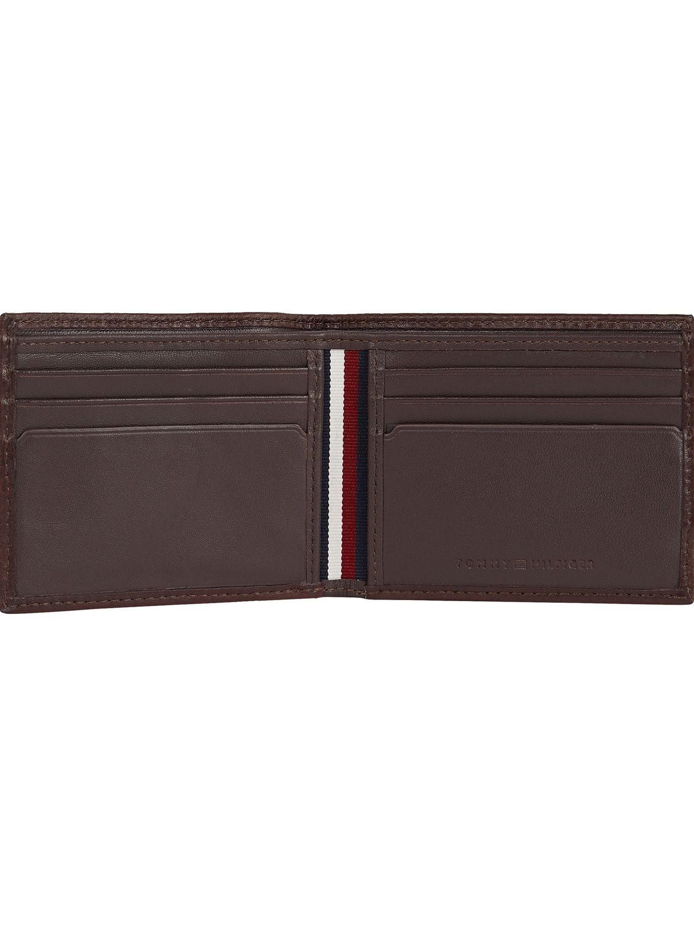 Billetera Bifold De Cuero Café Tommy Hilfiger-2