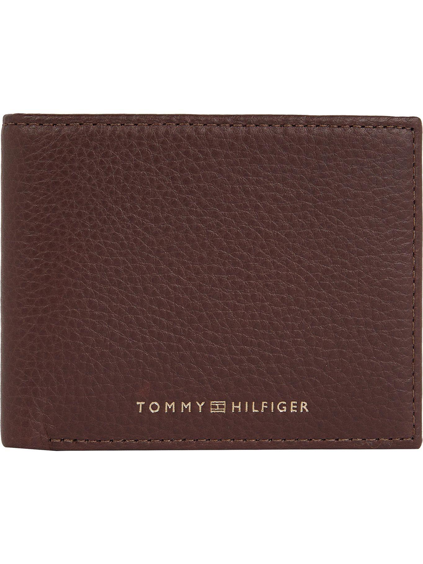 Billetera Bifold De Cuero Café Tommy Hilfiger-0