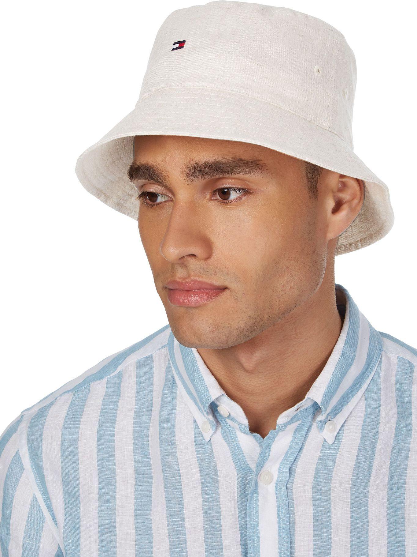Gorro Bucket Essential De Lino Blanco Tommy Hilfiger-1