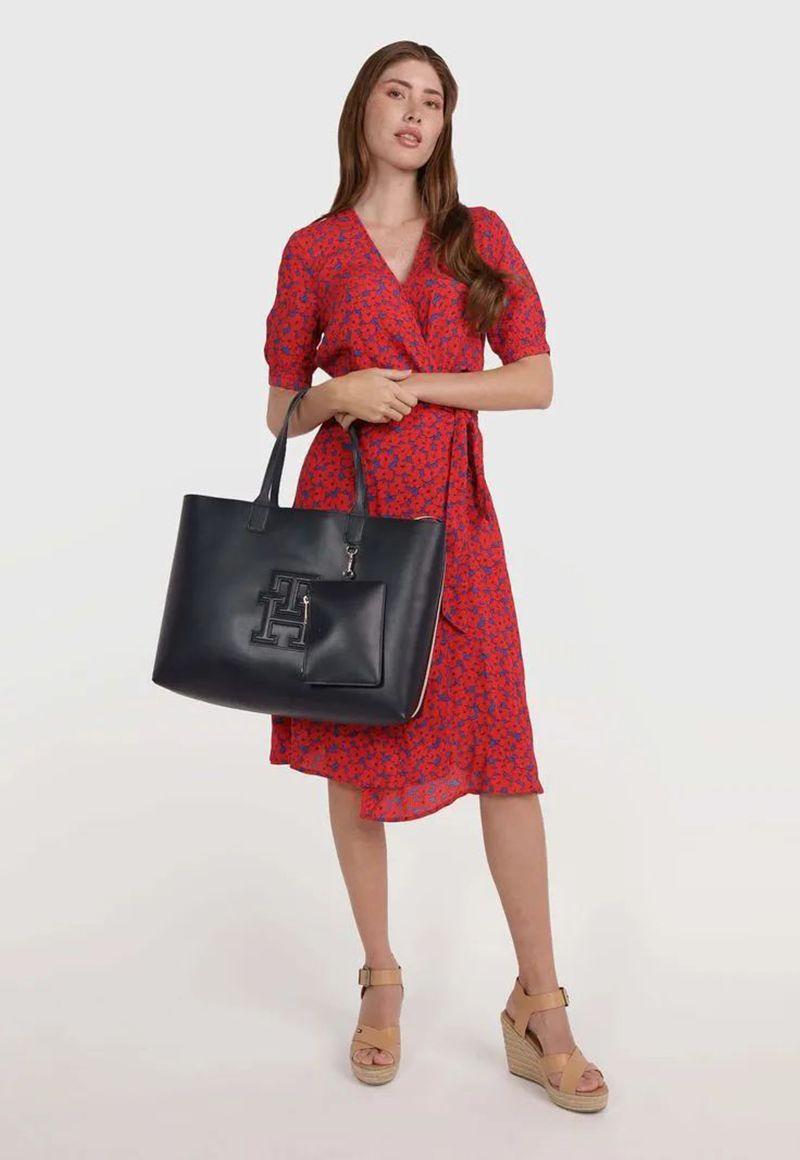 Tote Iconic Monogram Azul Tommy Hilfiger-1