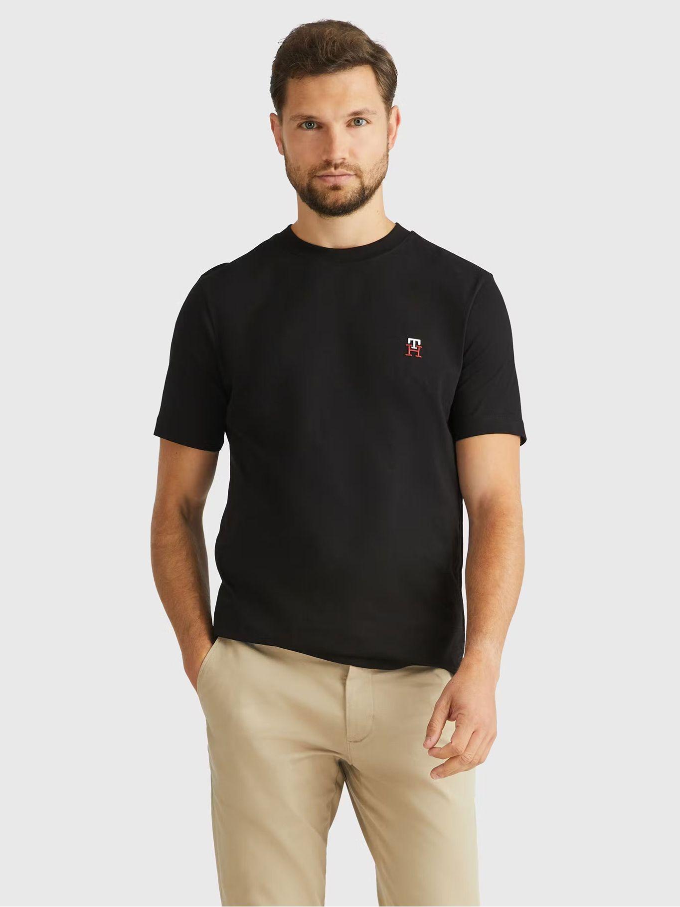 Polera Small Monogram Negro Tommy Hilfiger-0