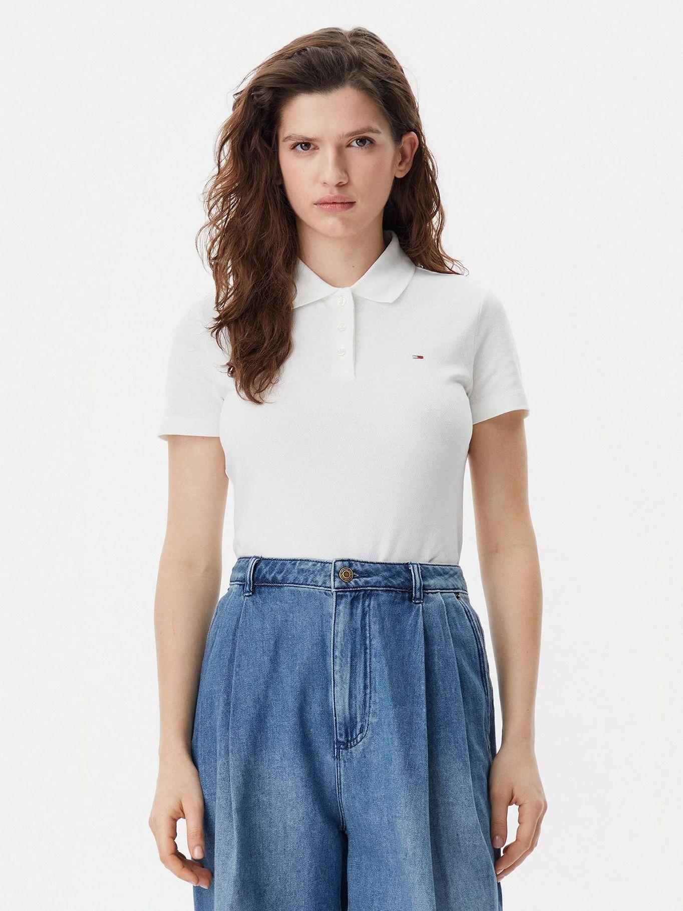 Polo Essential Slim Fit Blanco Tommy Jeans-0