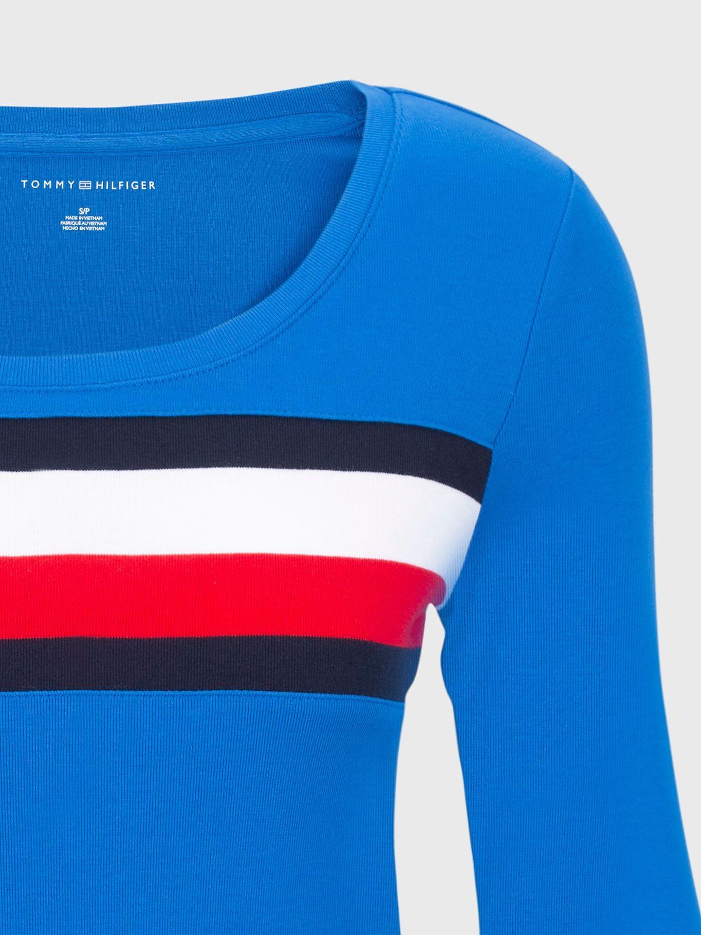 Polera Classics Global Stripe Azul Tommy Hilfiger-2