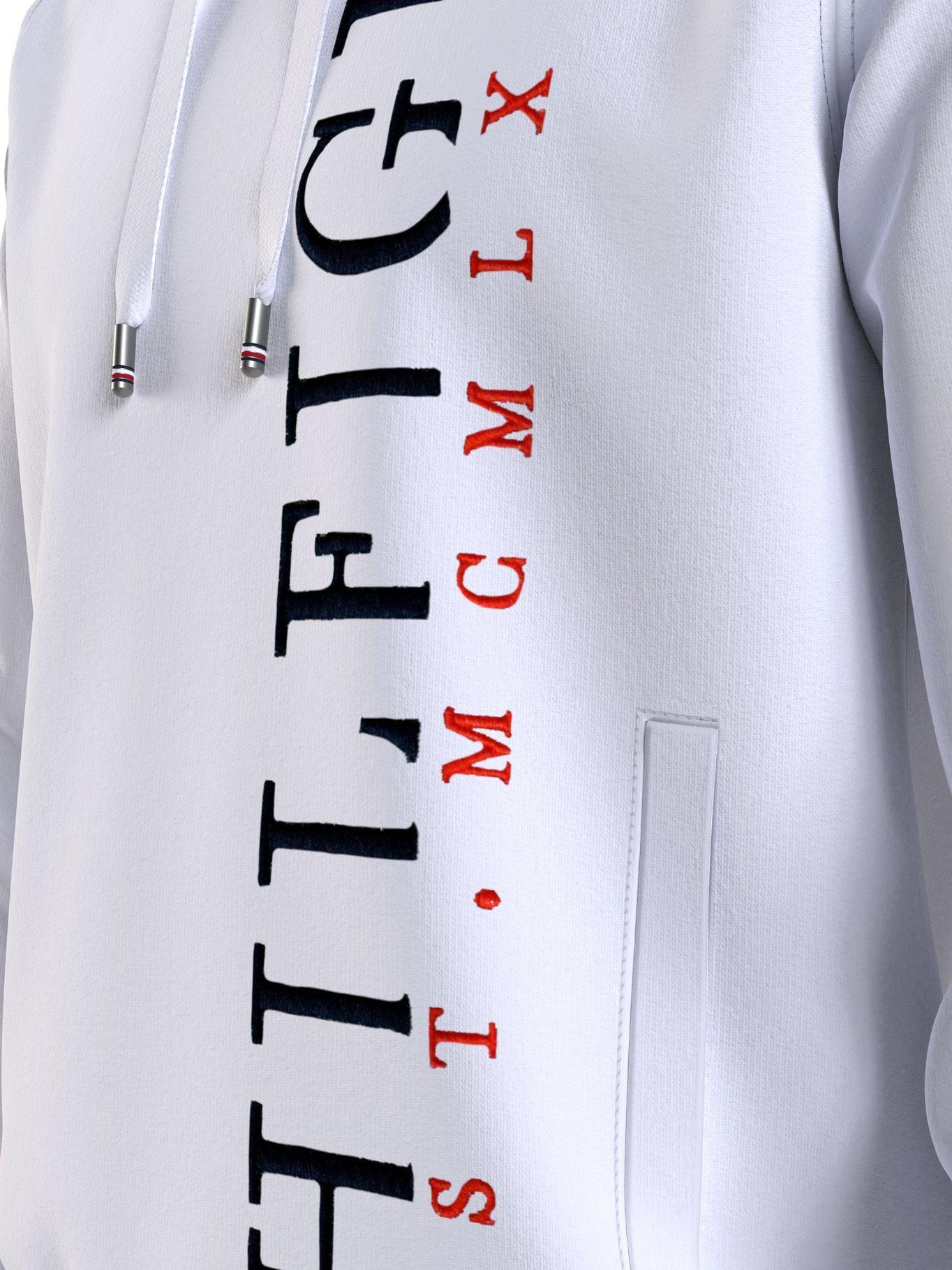 Polerón Vertical Logo Blanco Tommy Hilfiger A2-4