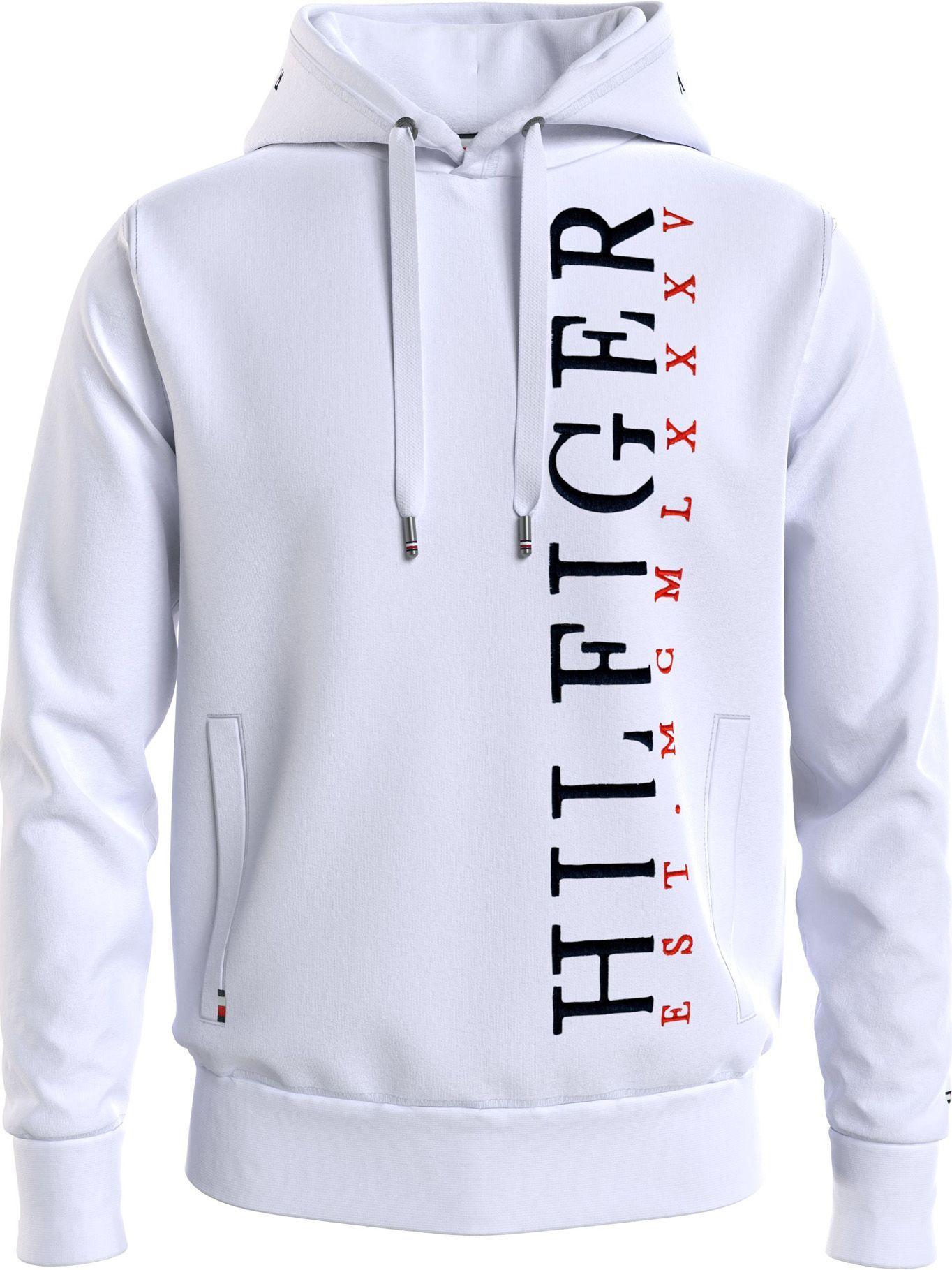 Polerón Vertical Logo Blanco Tommy Hilfiger A2-0
