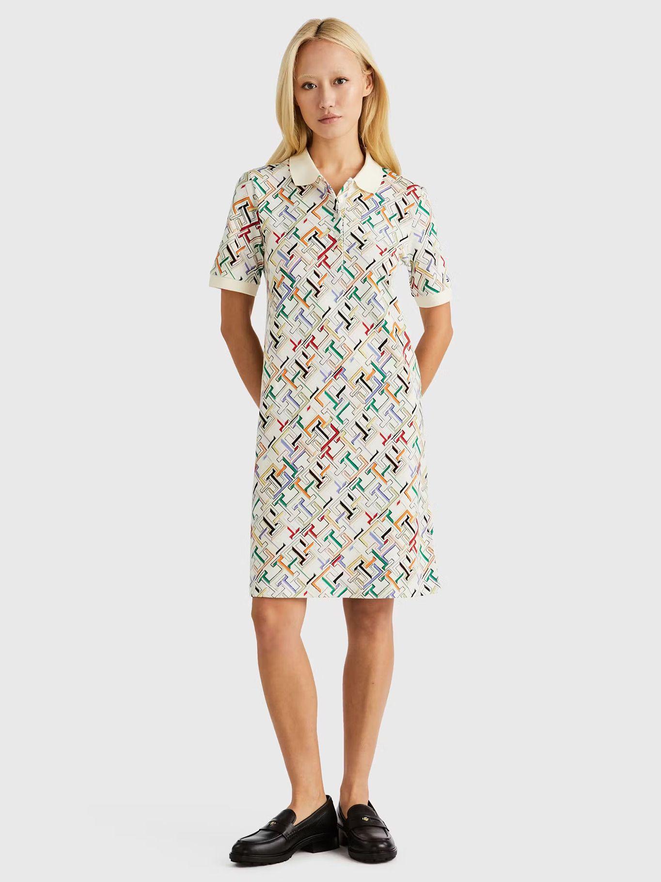 Vestido Polo Estampado Monog Multicolor Tommy Hilfiger-1